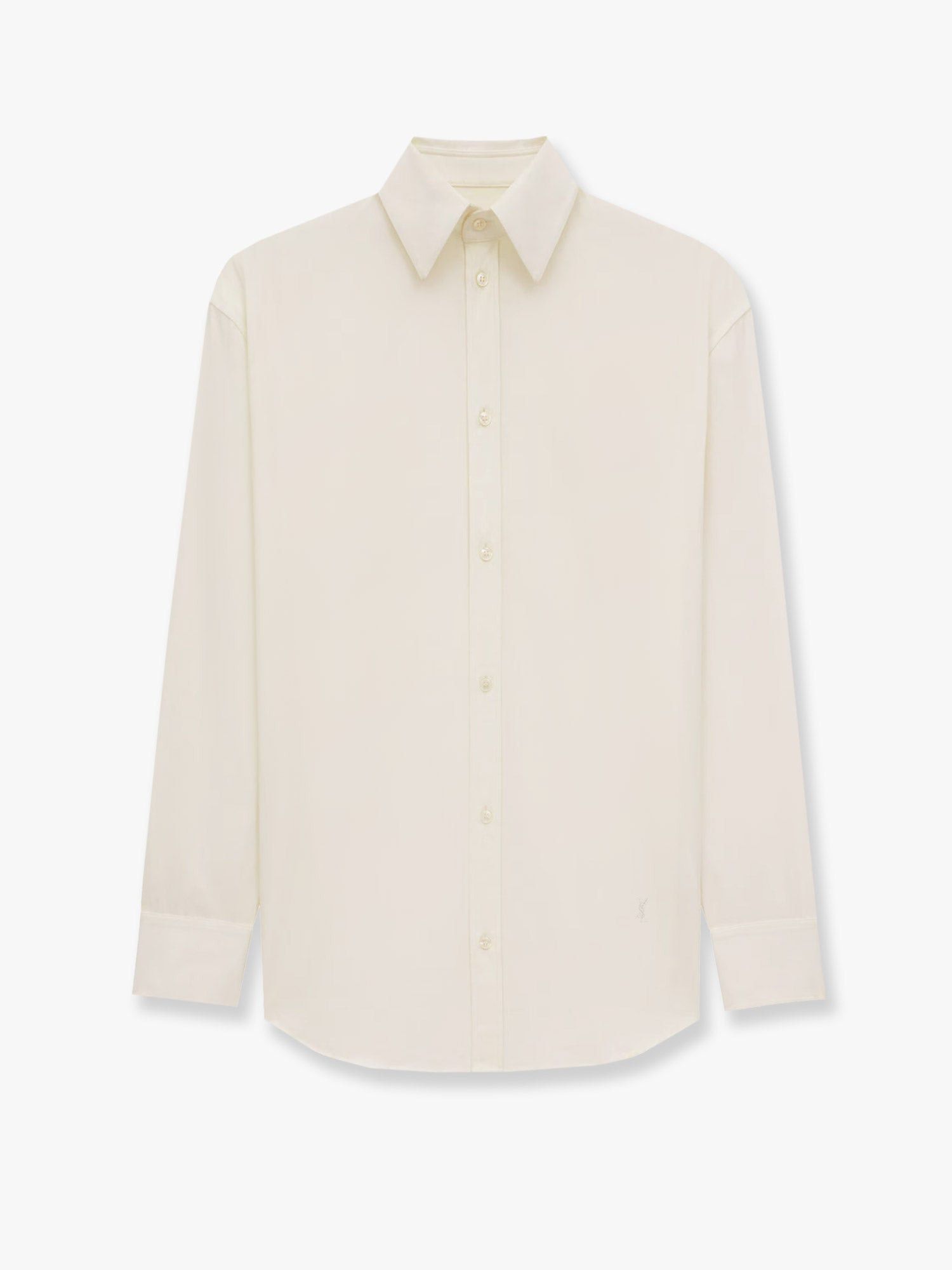 Saint Laurent Paris Certified Cotton Shirt With Monogram Embroidery Size M / US 6-8 / IT 42-44 - 1 Thumbnail