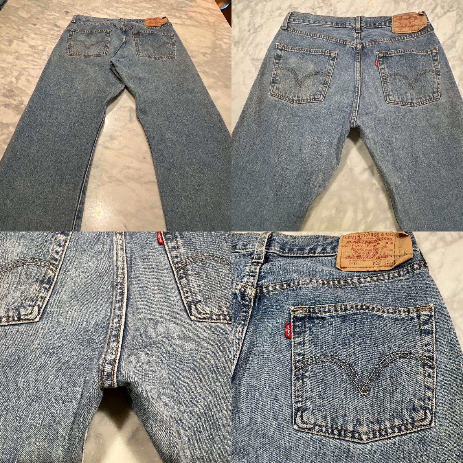 Levi's VINTAGE Levi’s 501 Jeans Button Fly Men’s 33x30 Blue Faded Straight Size US 33 - 8 Thumbnail