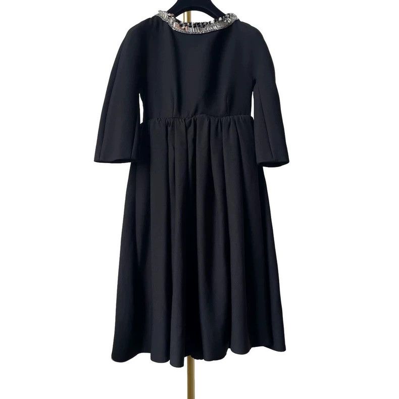Prada Black women's shiny diamond banquet dress 2501-Nextar