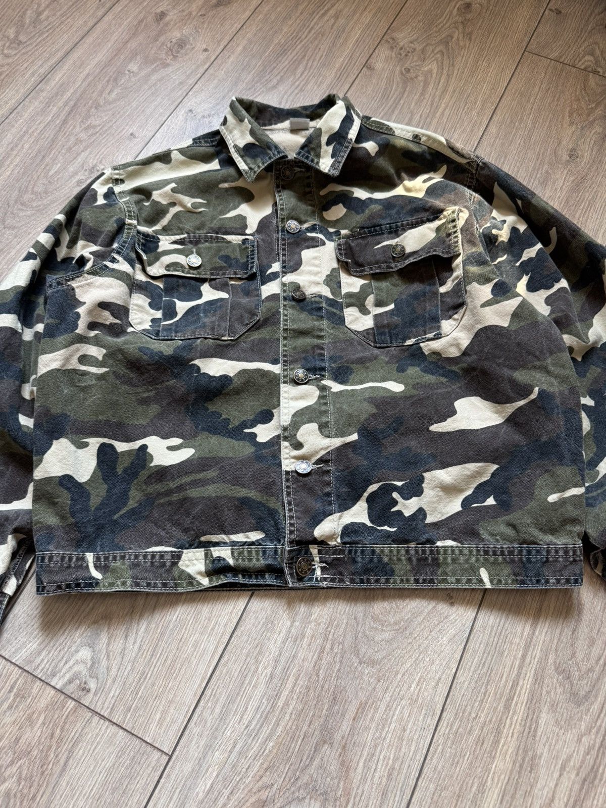 Designer VINTAGE CAMO CROPPED DENIM JACKET Size US S / EU 44-46 / 1 - 8 Thumbnail