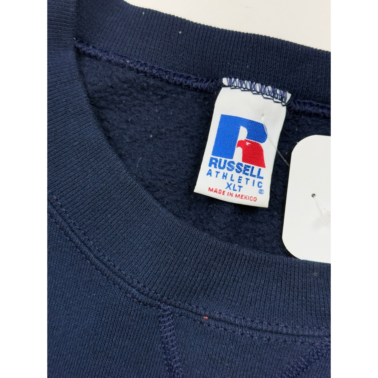 Vintage Vintage 90s Russell Athletic Sweatshirt Size XLT Navy Blue Size US XL / EU 56 / 4 - 3 Thumbnail