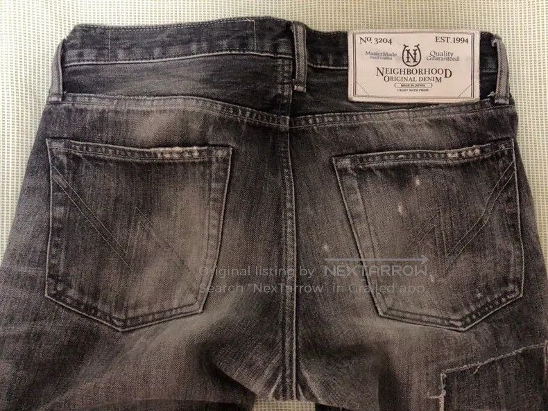 Neighborhood Neighborhood size M 15AW Quiet Patch Black Denim King Size US 27 - 5 Thumbnail