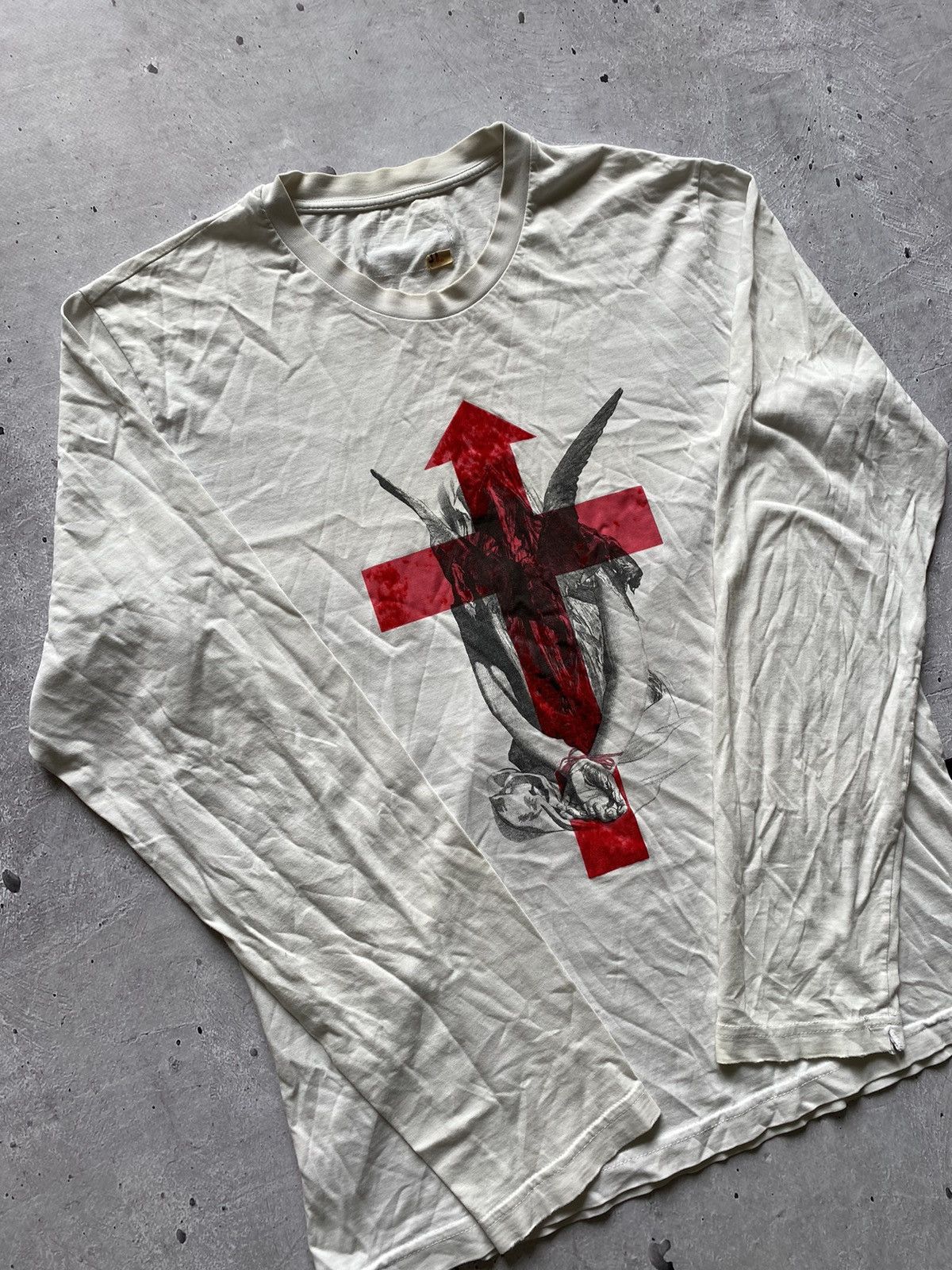 image of Archival Clothing x Jean Paul Gaultier Vintage Jean Paul Gaultier Angel Longsleeve 0008 Y2K in Whit