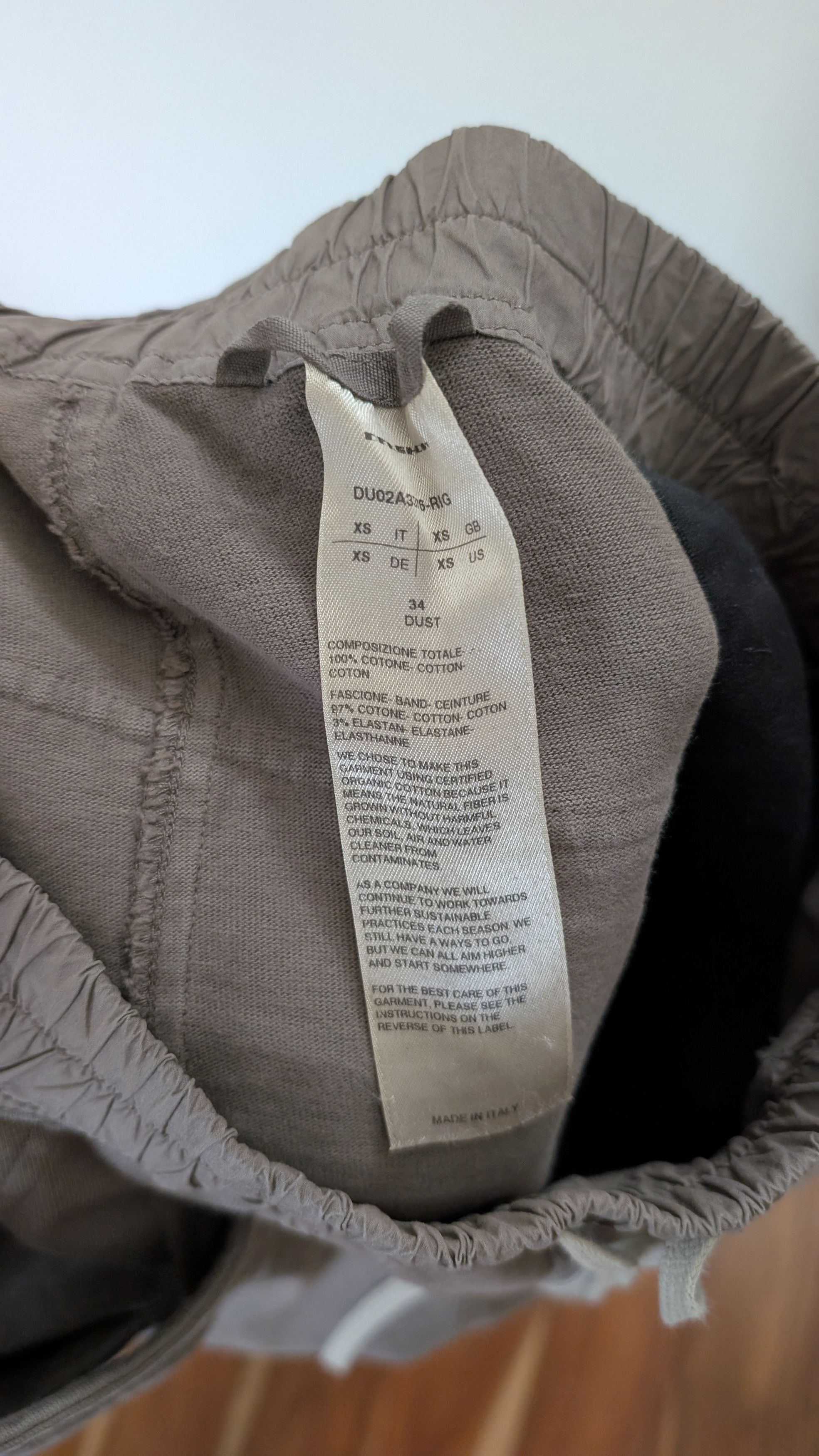 Rick Owens Drkshdw Rick Owens DRKSHDW Creatch Cargo Pant Heavy Cotton Jersey Size US 34 / EU 50 - 2 Thumbnail