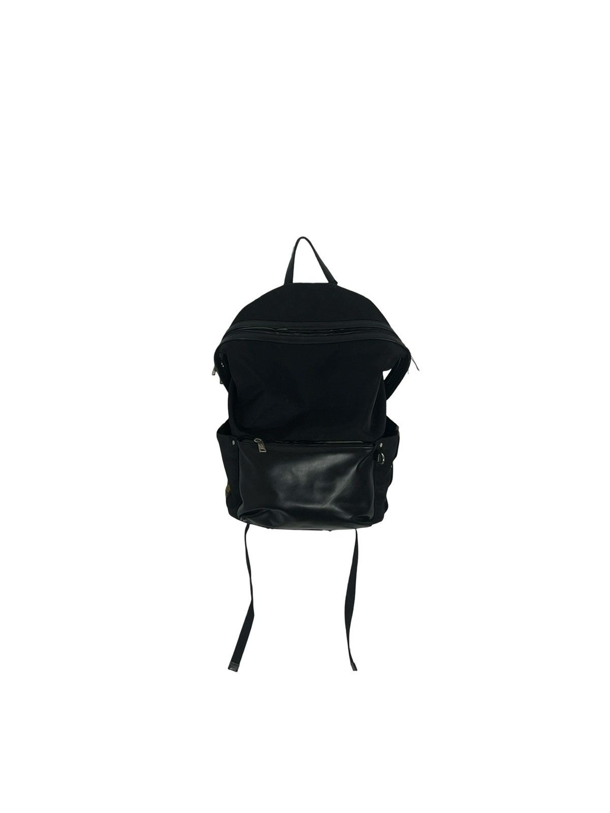 Fendi Fendi Backpack Black and Yellow Logo Straps Adjustable Size ONE SIZE - 2 Thumbnail