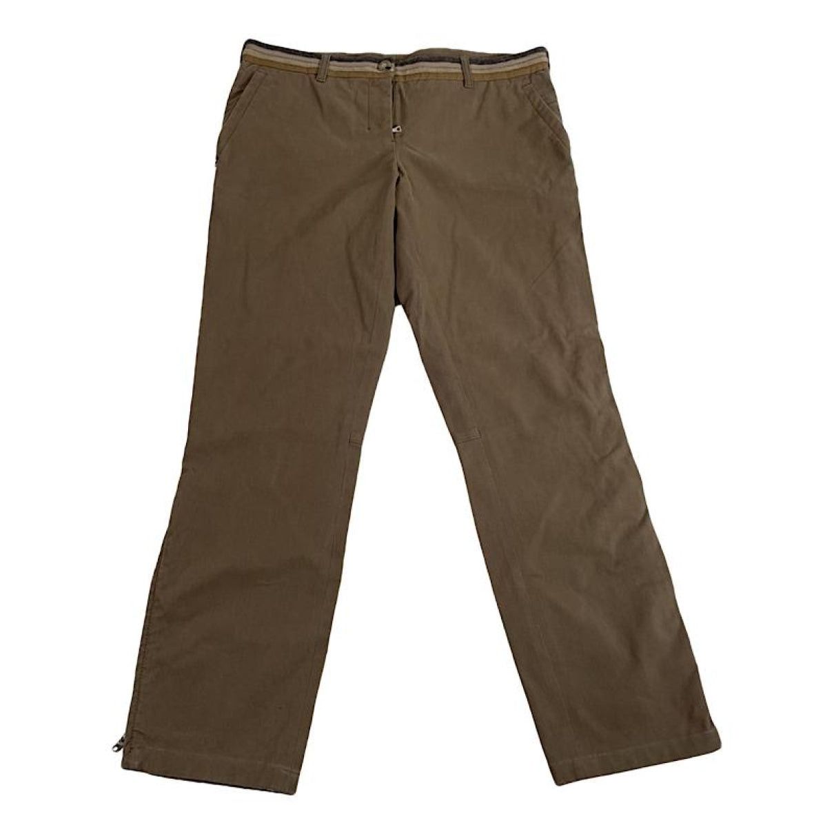 Prada Brown Cotton Trouser Size 34" / US 12 / IT 48 - 1 Thumbnail