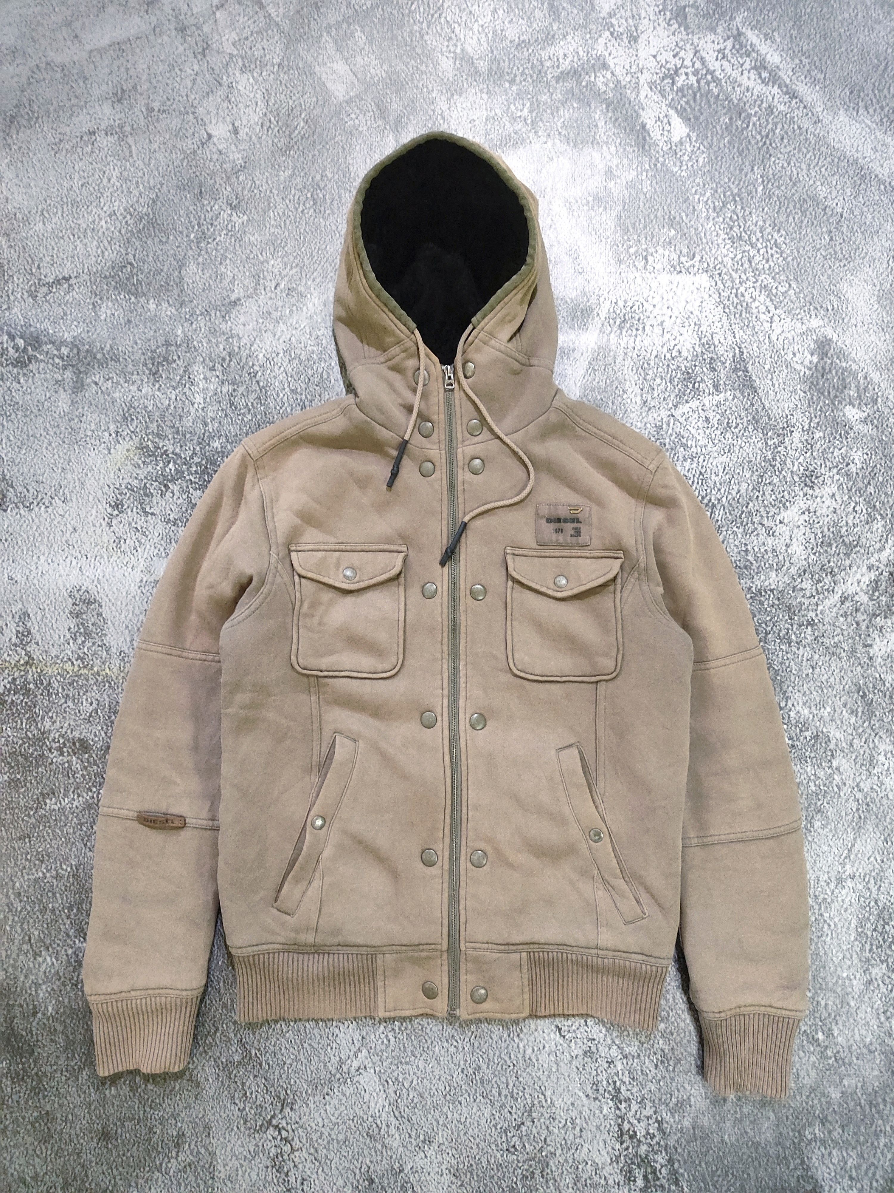 Diesel Vintage Diesel inner sheep leather sherpa hoodie Size US M / EU 48-50 / 2 - 1 Thumbnail