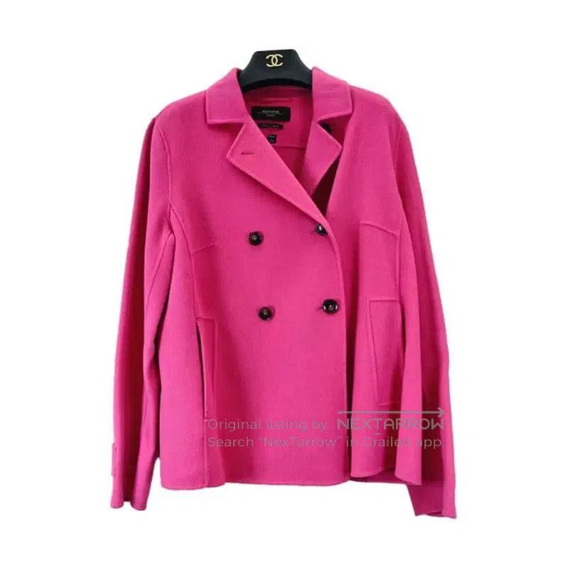 Max Mara MaxMara Women's Pink Wool Short Coat . Size XL / US 12-14 / IT 48-50 - 1 Thumbnail