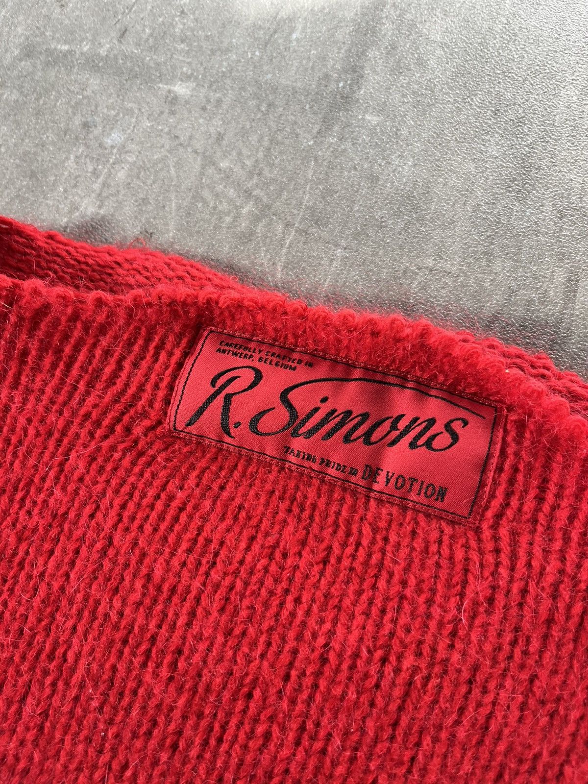 Raf Simons Raf Simons A/W 21 red wool mohair sweater rare Size US M / EU 48-50 / 2 - 6 Thumbnail