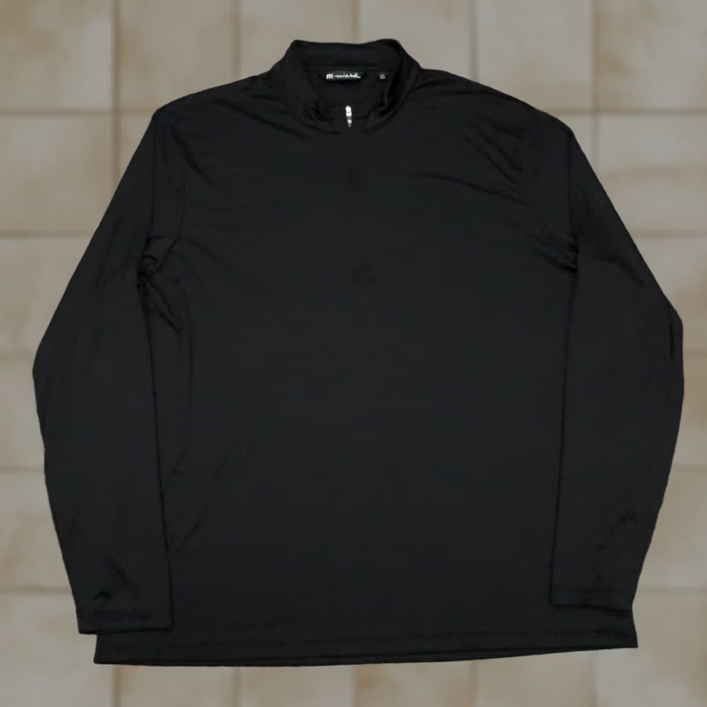 TravisMathew VINTAGE Travis Mathew Pullover Men 3XL Black Coto Performance Quarter Zip Mock Neck Golf Size US XXL / EU 58 / 5 - 1 Thumbnail