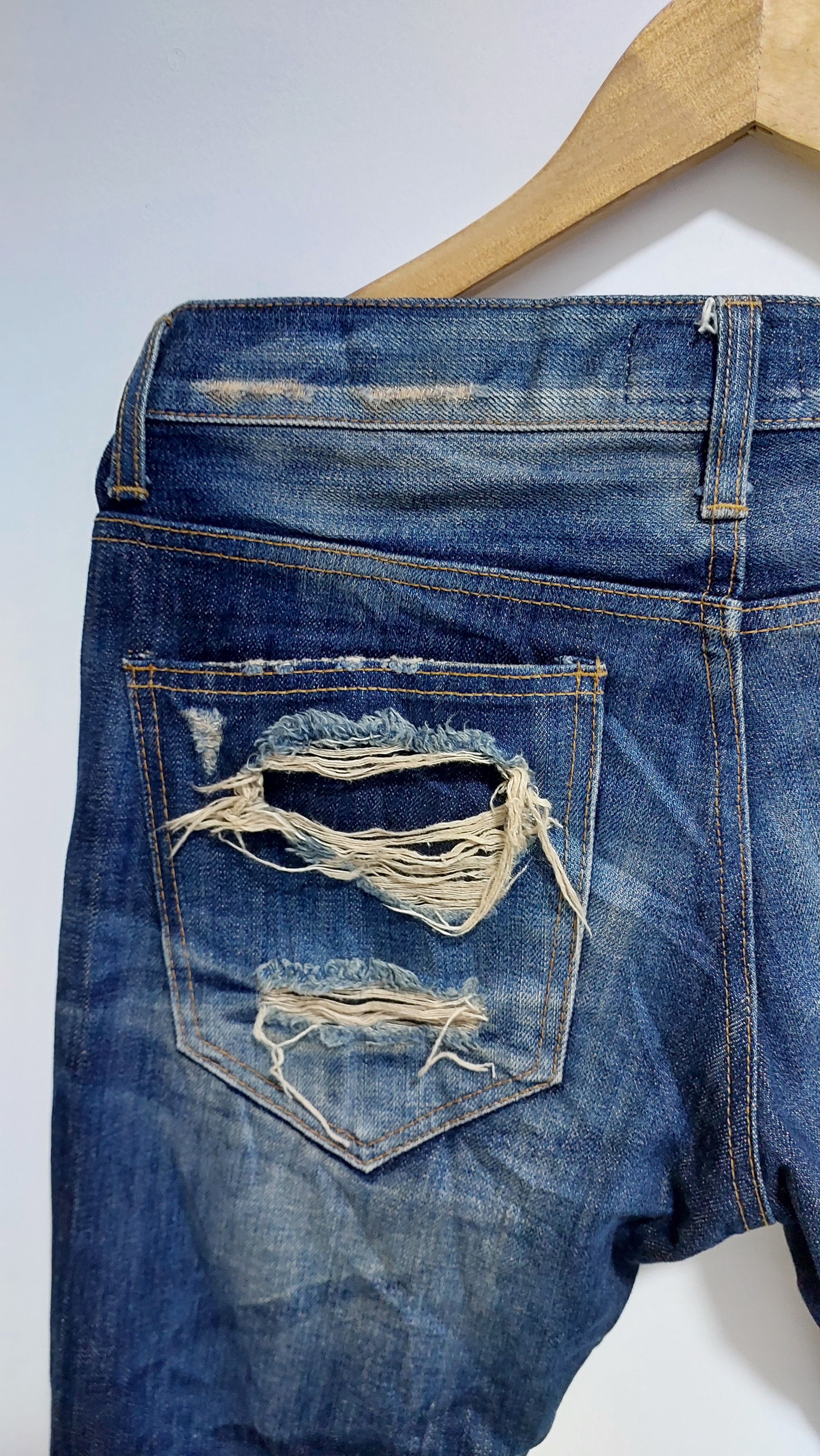 Japanese Brand DPSR DISTRESSED JEANS PANT Size US 32 / EU 48 - 4 Thumbnail