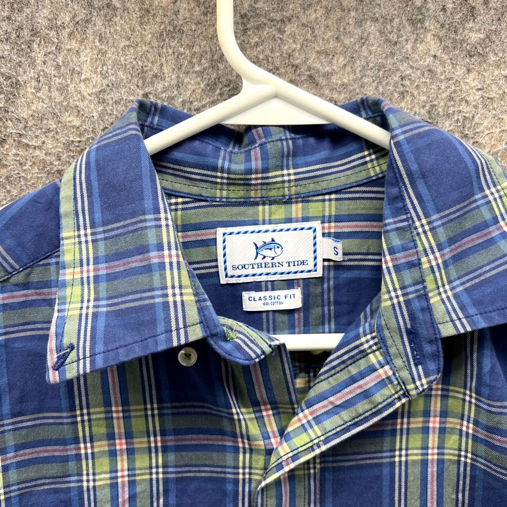 Southern Tide VINTAGE Southern Tide Shirt Mens S Blue Green Plaid Button-Down Pocket Classic Fit Size US S / EU 44-46 / 1 - 7 Thumbnail