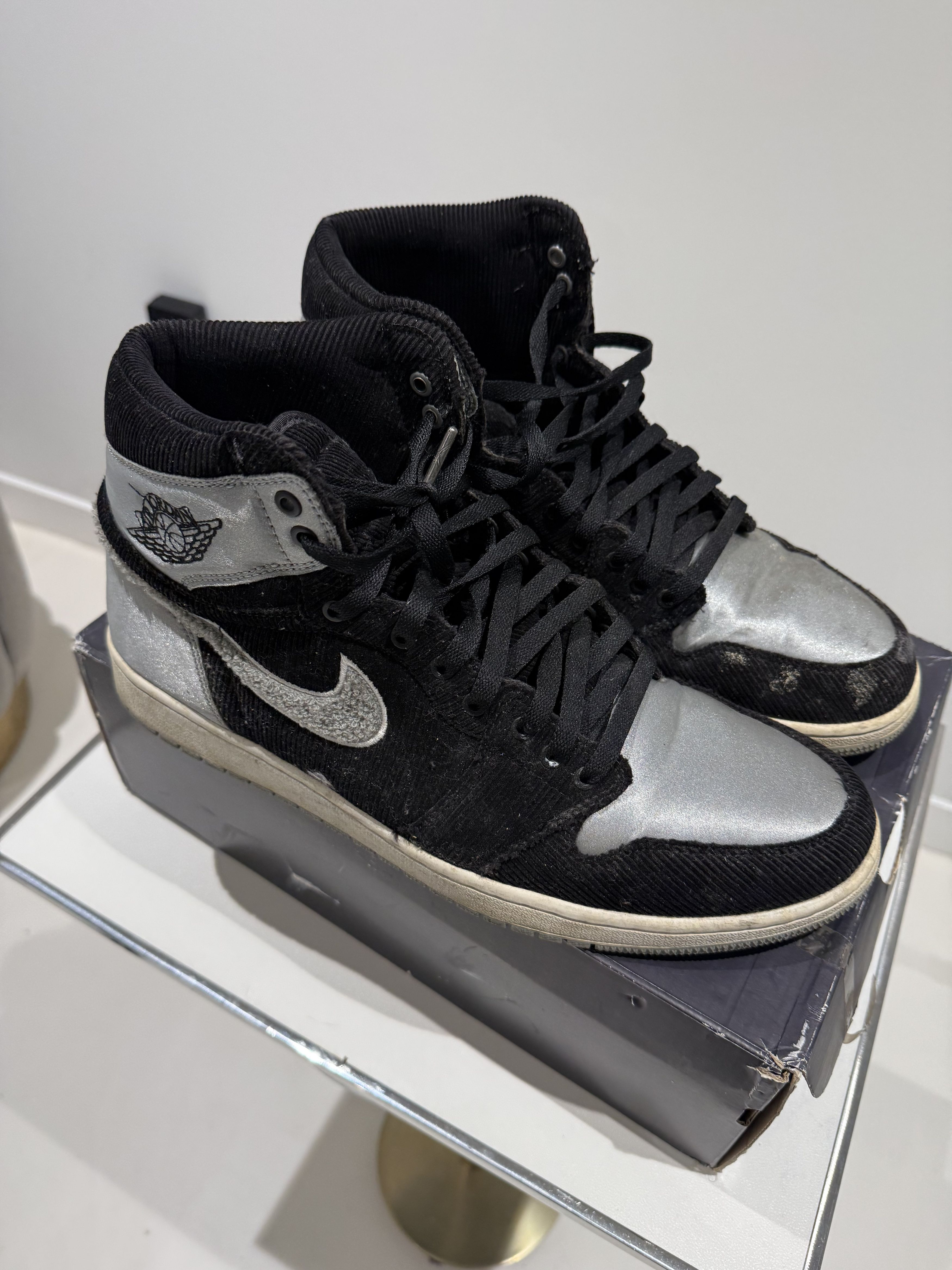 Jordan Brand Aleali May x Air Jordan 1 Retro OG High Satin Shadow Size US 14 / EU 47 - 3 Thumbnail