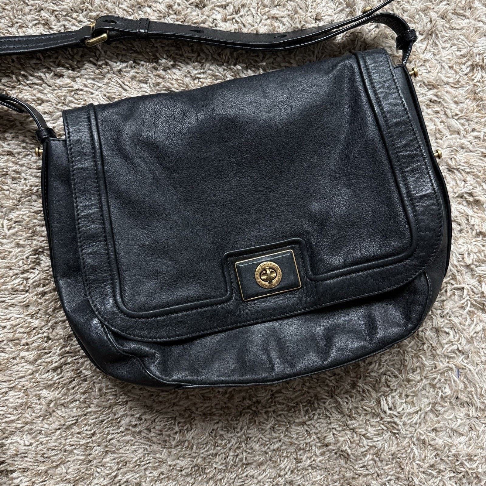 Marc Jacobs × Marc by Marc Jacobs Marc By Marc Jacobs Messenger Bag Black Leather Purse Size ONE SIZE - 2 Thumbnail