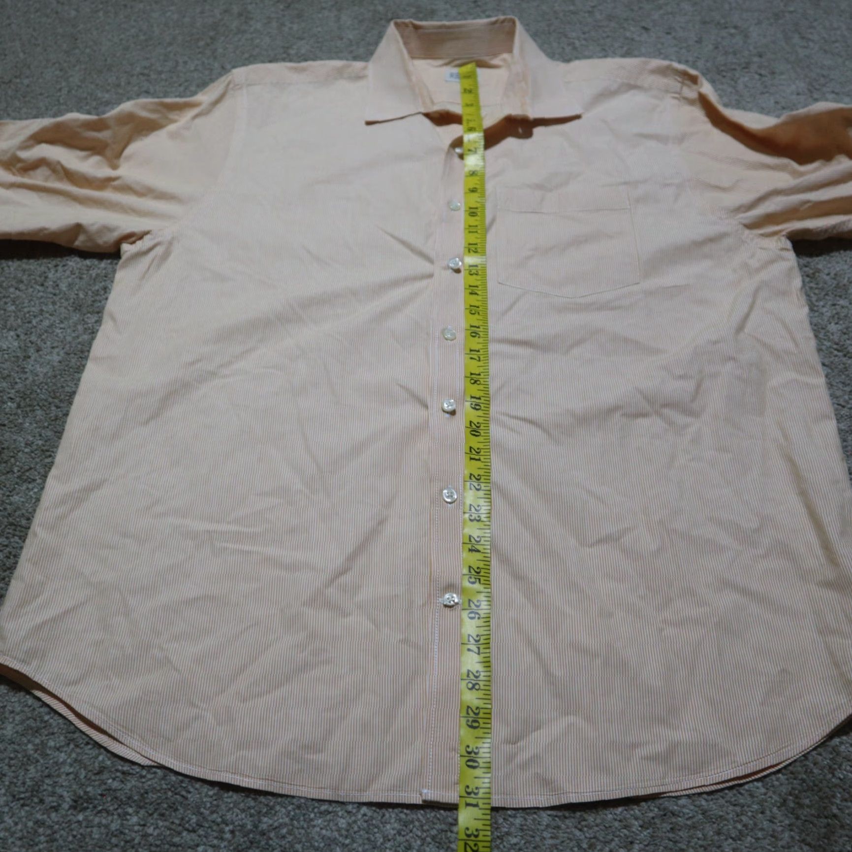 Old Navy VINTAGE Old Navy Orange Striped Button-Up Shirt Men's XL Long Sleeve Casual Classic Size US XL / EU 56 / 4 - 6 Thumbnail