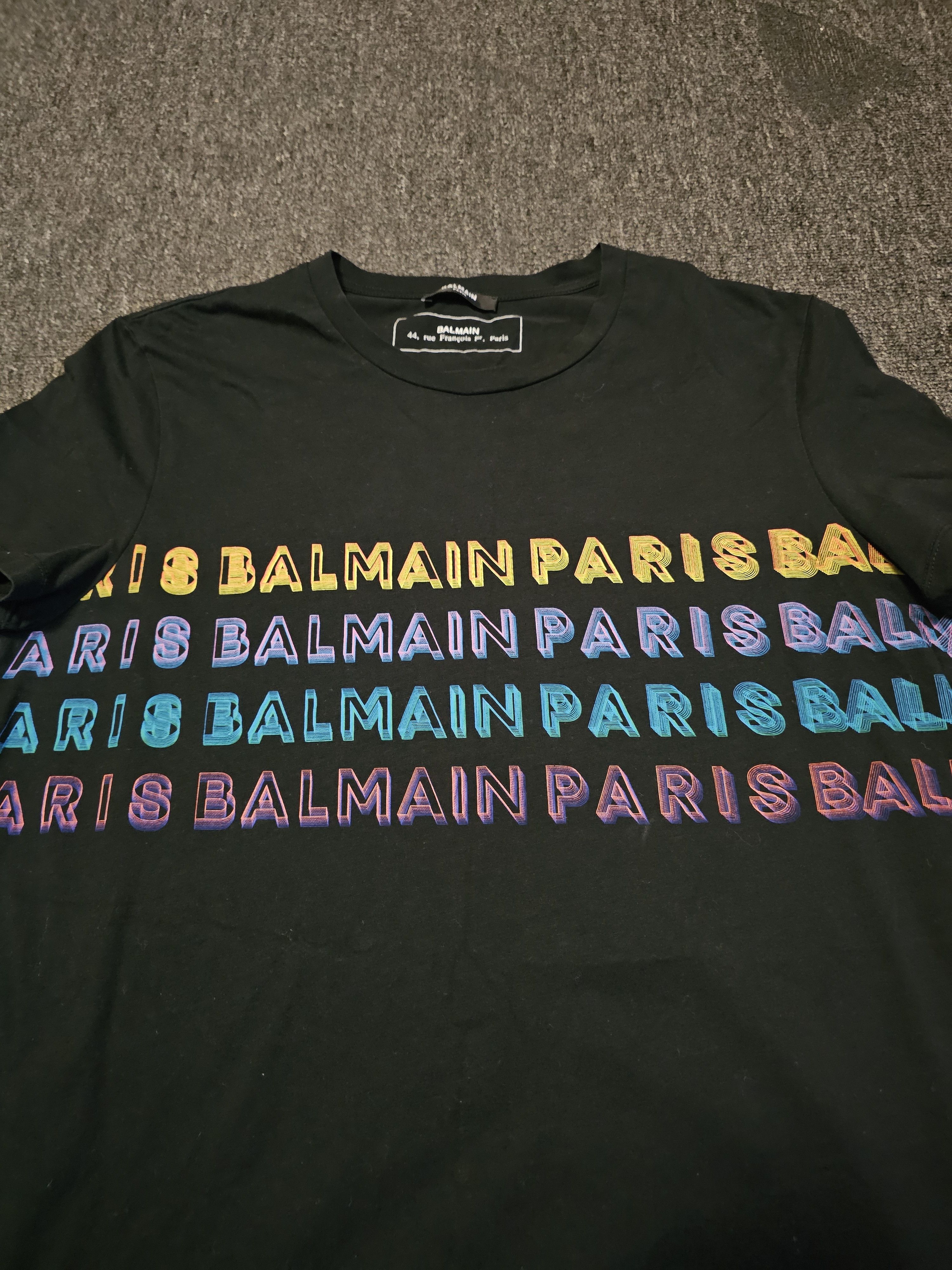Balmain Balmain Men's Color Logo T-Shirt Size L Size US L / EU 52-54 / 3 - 2 Thumbnail
