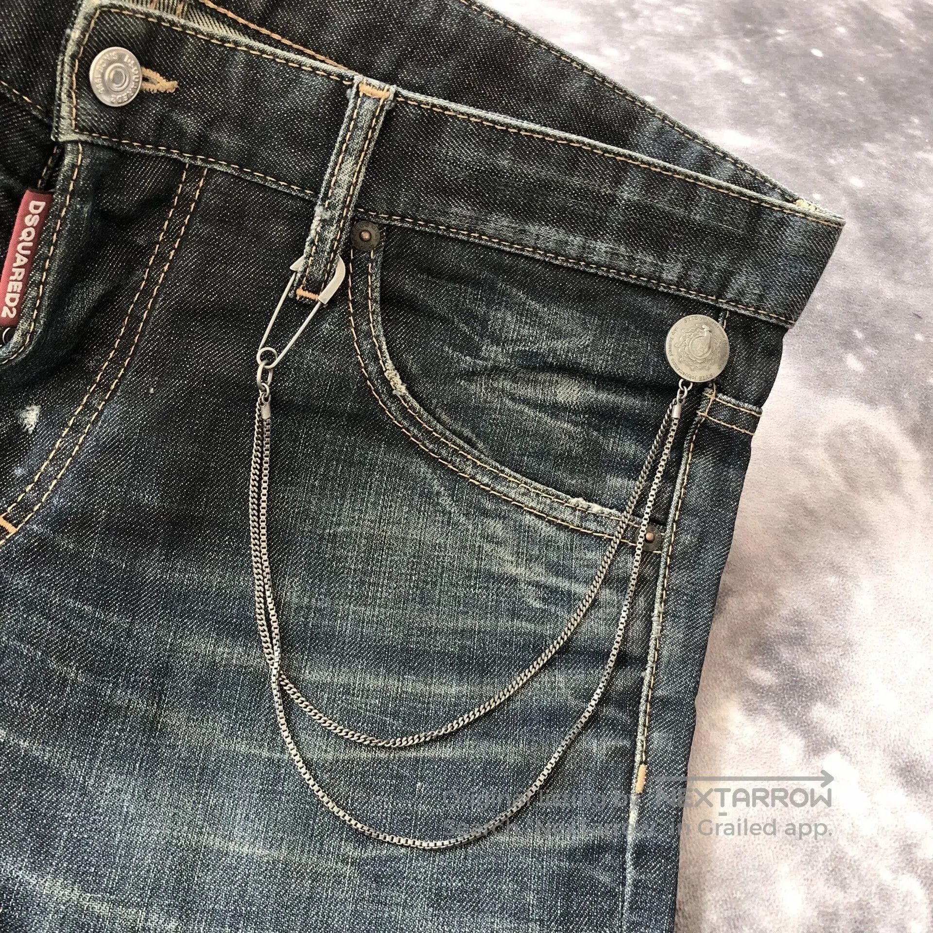 Yohji Yamamoto SYTE Lotus Brooch Chain Necklace.