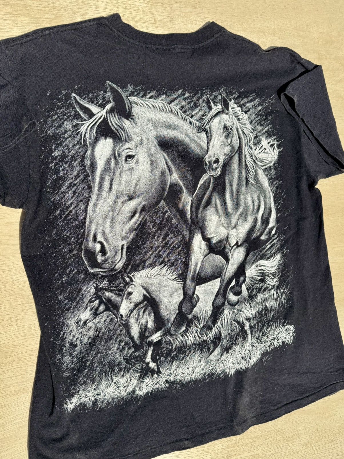 Band Tees × Vintage Vintage 90’s Horse All Over Print Animal AOP T-Shirt Size US XL / EU 56 / 4 - 12 Thumbnail