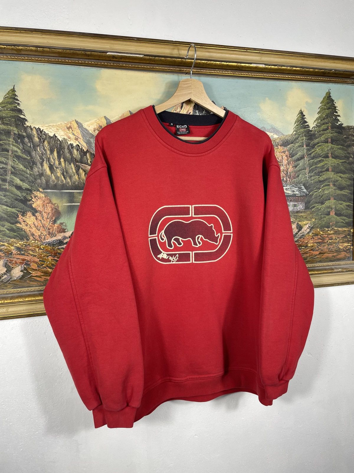 Ecko Unltd. × Vintage Red retro 00s baggy loose boxy crewneck Ecko swag hiphop rap Size US M / EU 48-50 / 2 - 3 Thumbnail