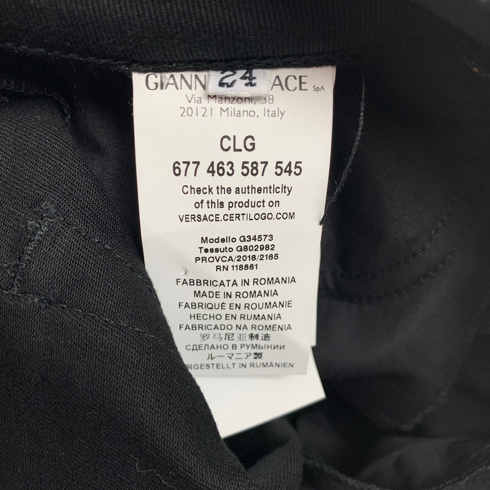 Versace VERSACE COLLECTION Black Cotton Blend Studded Skinny Jeans Size 26" / US 2 / IT 38 - 7 Thumbnail
