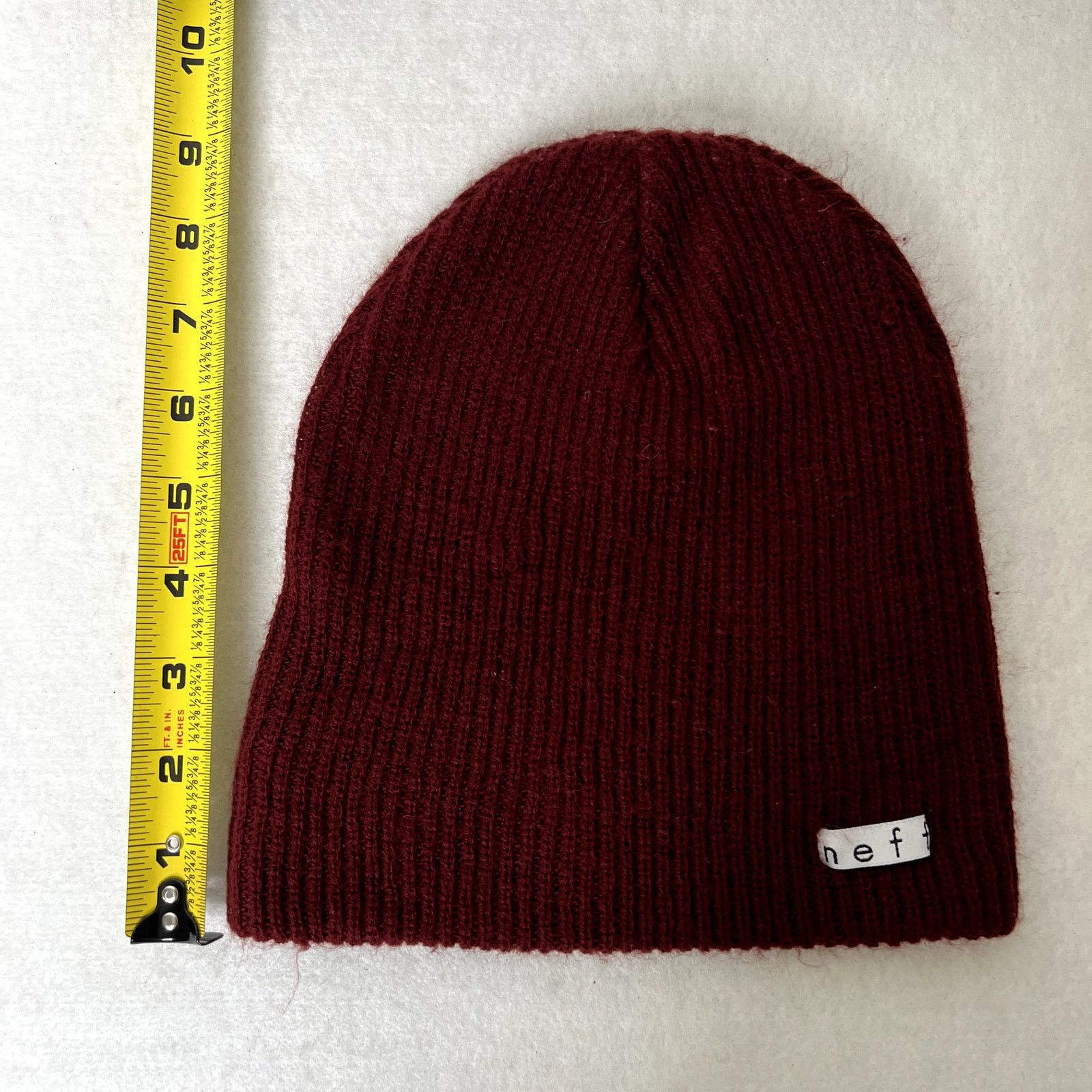 NEFF Neff Maroon Knit Beanie Hat Size ONE SIZE - 5 Thumbnail