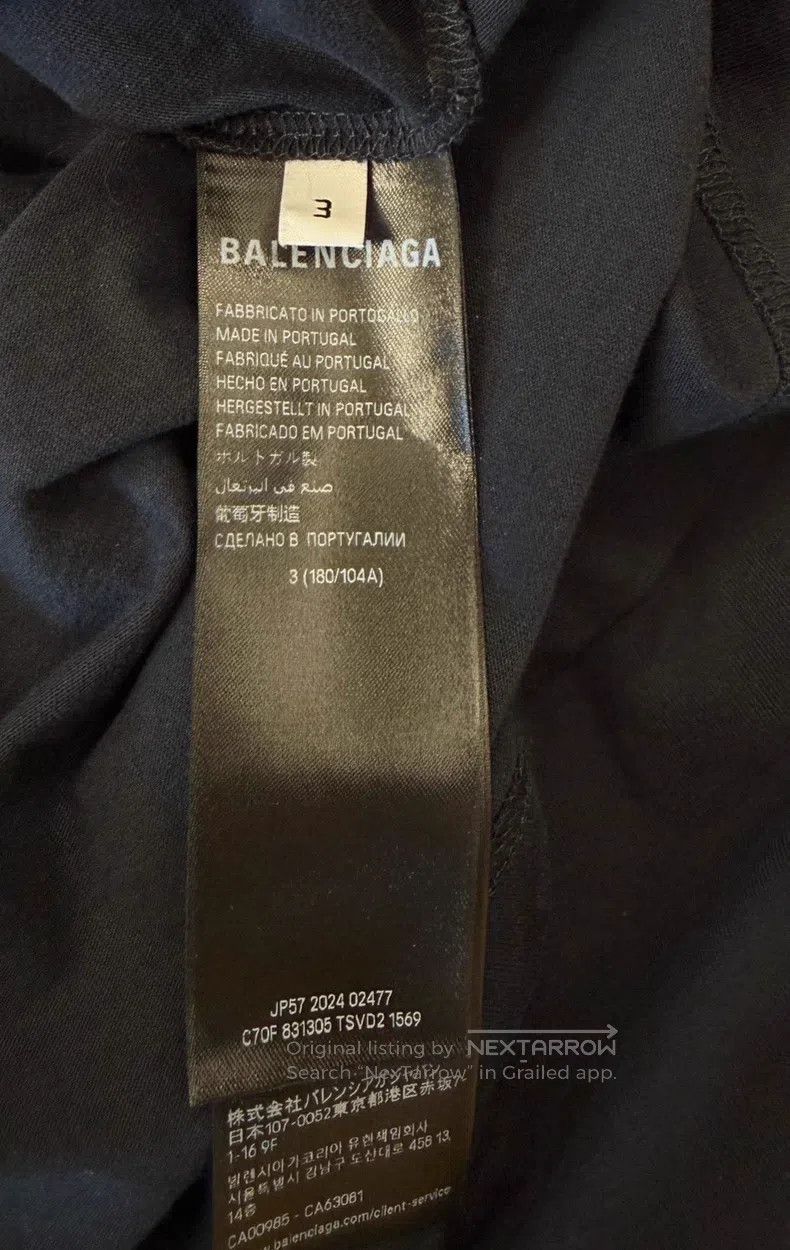 Balenciaga Balenciaga Black Short Sleeve T-Shirt Size US L / EU 52-54 / 3 - 3 Thumbnail