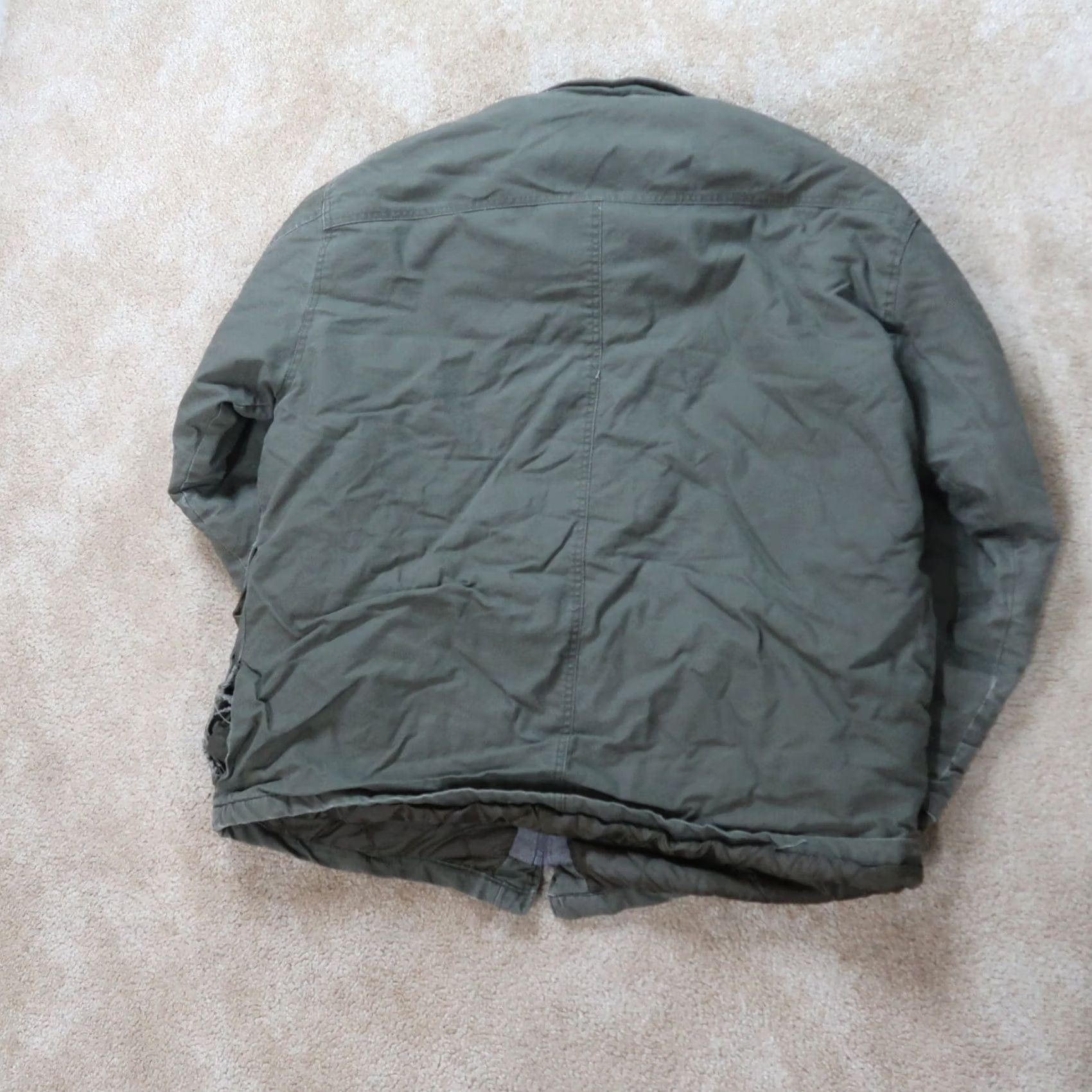 Dickies VINTAGE Dickies Quilted Lined Jacket Hooded 3XL Green Canvas Workwear Mens Bomber Jacket Size US XXL / EU 58 / 5 - 7 Thumbnail