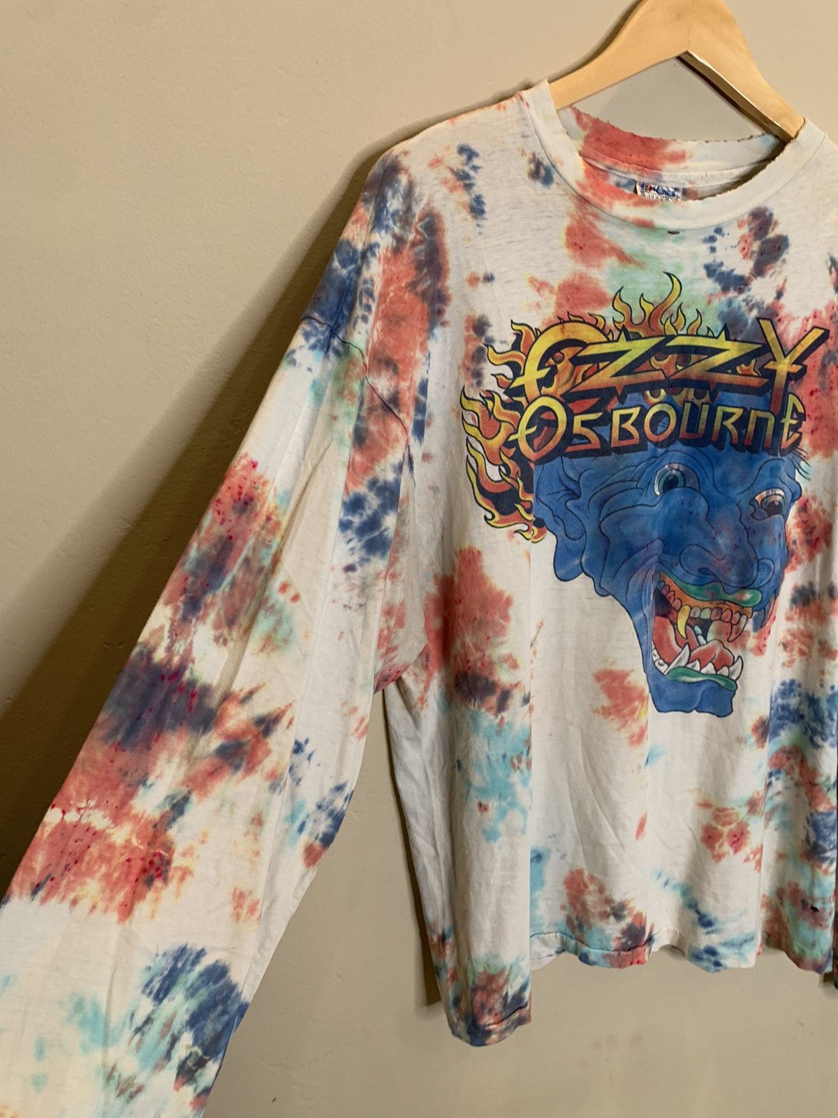 Band Tees RARE Vintage 80s Ozzy Osbourne Single Stitch Band Tour Shirt Size US XL / EU 56 / 4 - 4 Thumbnail