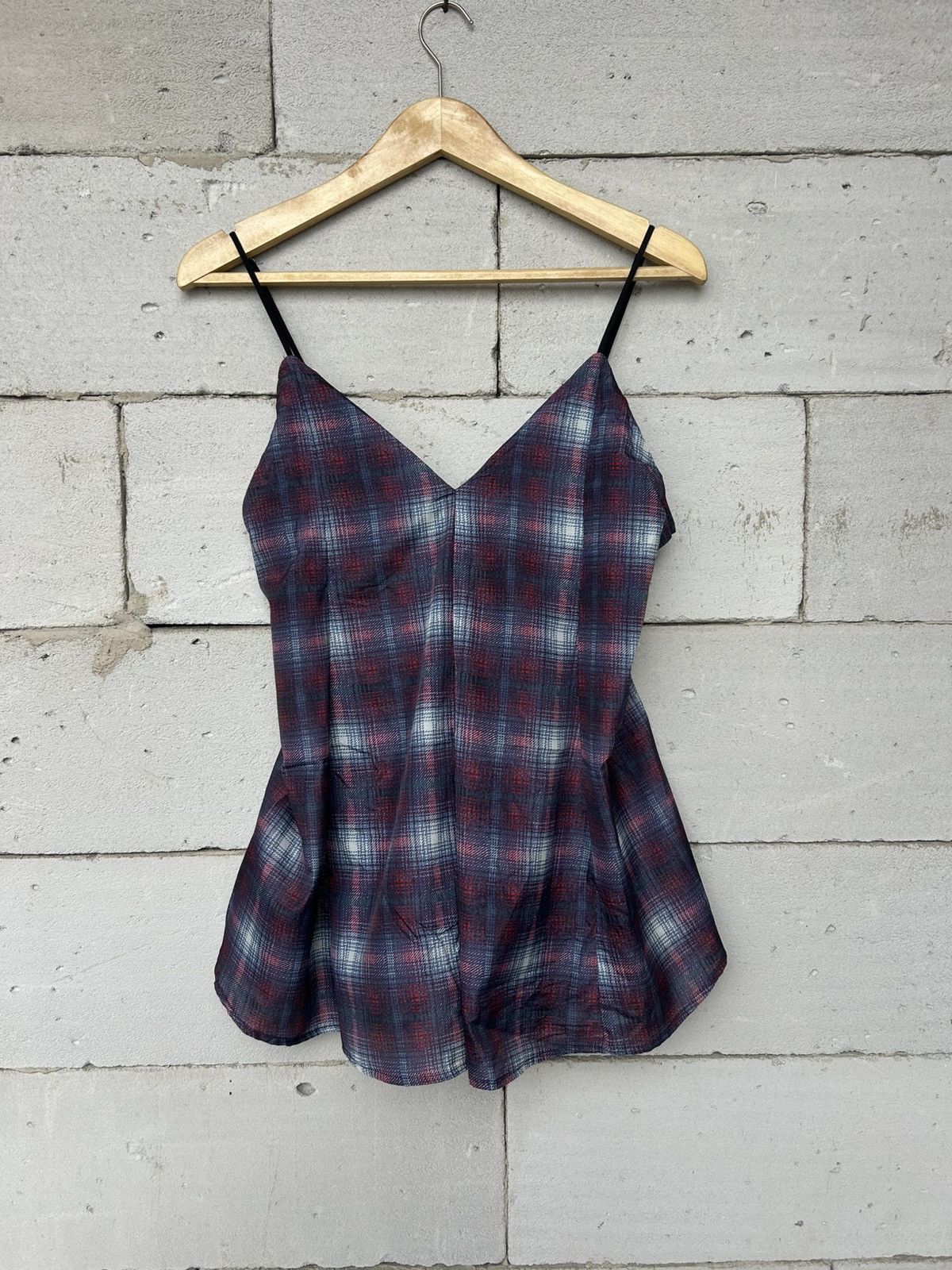 Univ Sleeveless Plaid Scoop Back Romper