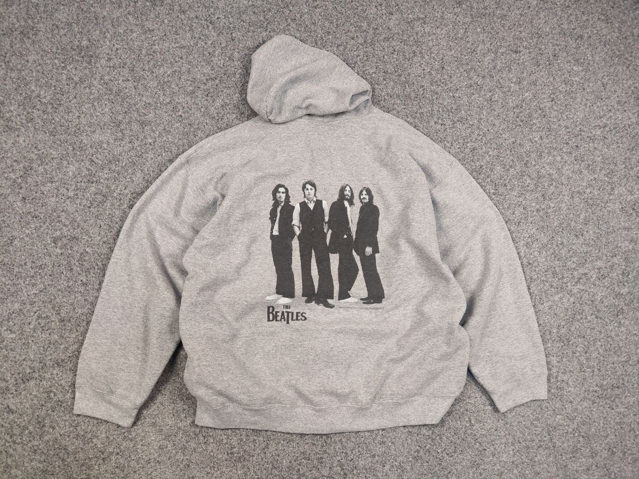 Band Tees Vintage The Beatles Band Logo Blank Gray Zip Hoodie Size US M / EU 48-50 / 2 - 9 Thumbnail