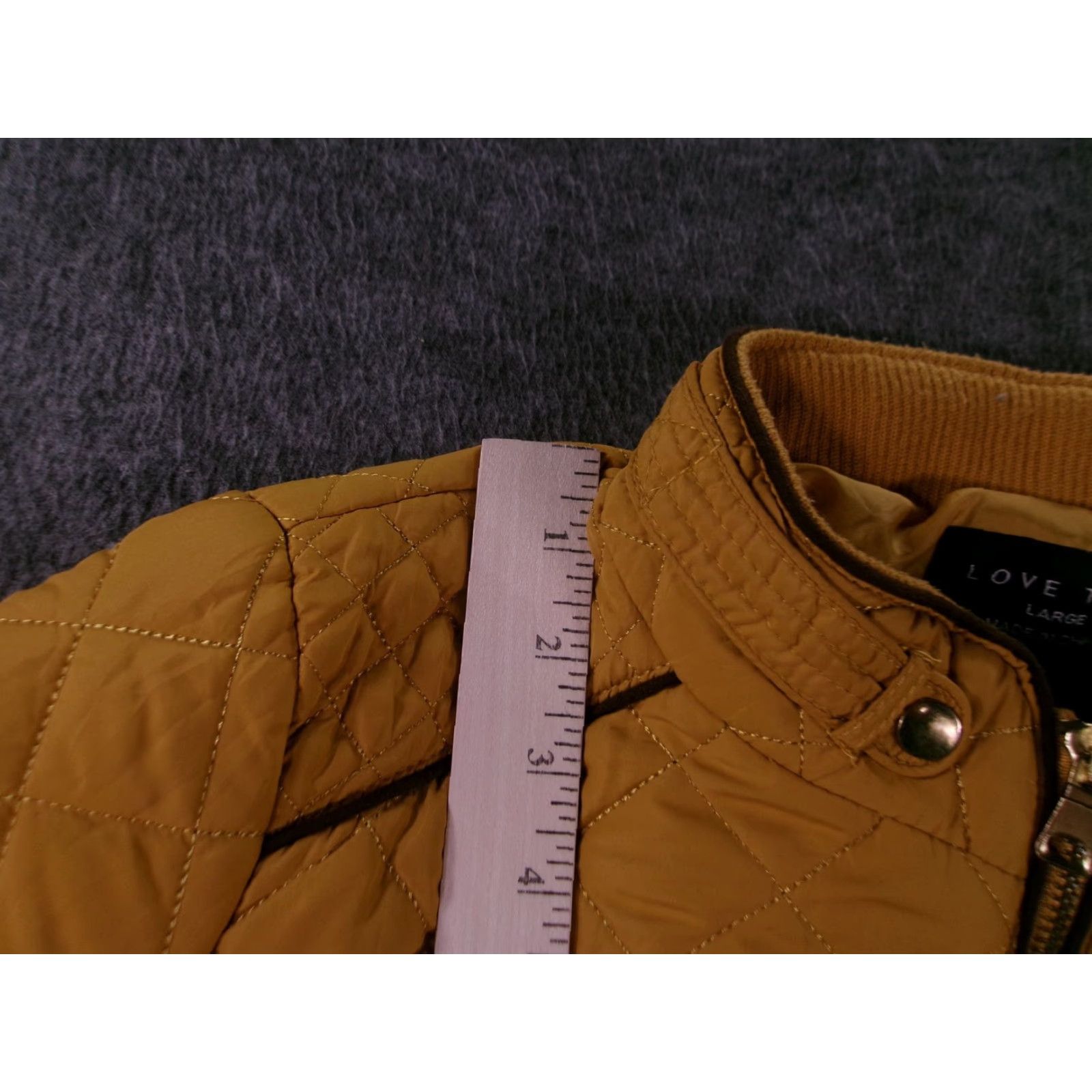 Vintage VINTAGE Love Tree Jacket Womens L Quilted Zip Front Stand Collar Mustard Padded Casual Size L / US 10 / IT 46 - 4 Thumbnail