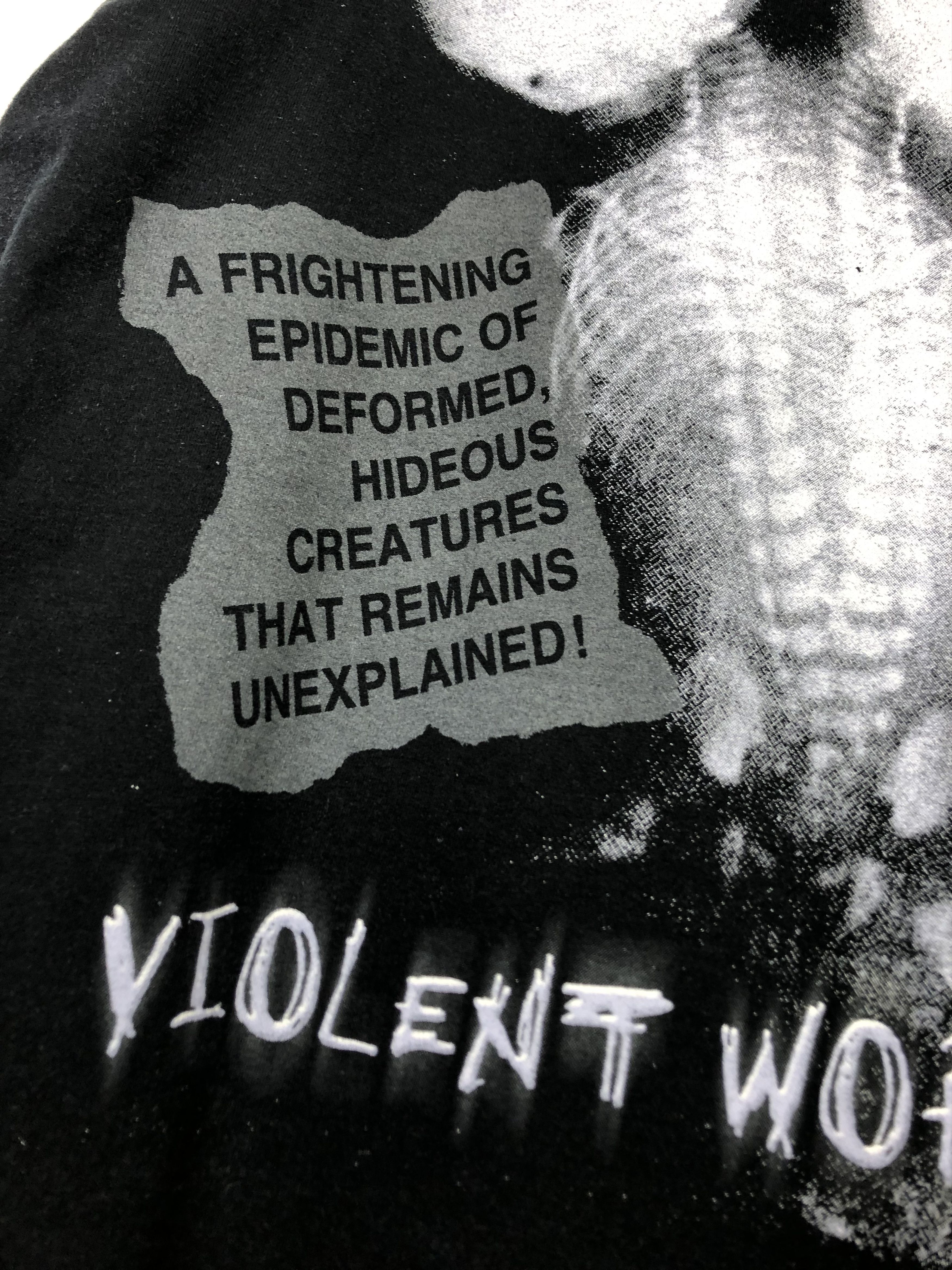 Vintage Vintage 90's Misfits Violent World Band Danzig Tee Shirt Size US XL / EU 56 / 4 - 12 Thumbnail