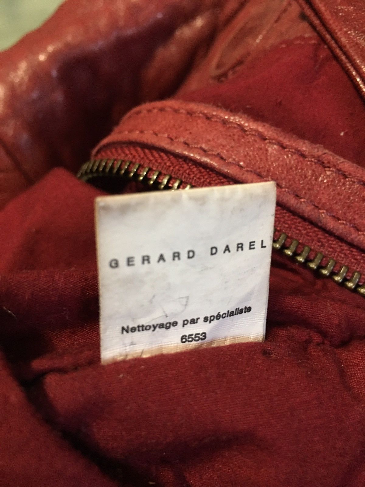 Gerard Darel Gerard Darel Lamb Leather Red Shoulder Hobo Bag Size ONE SIZE - 12 Thumbnail