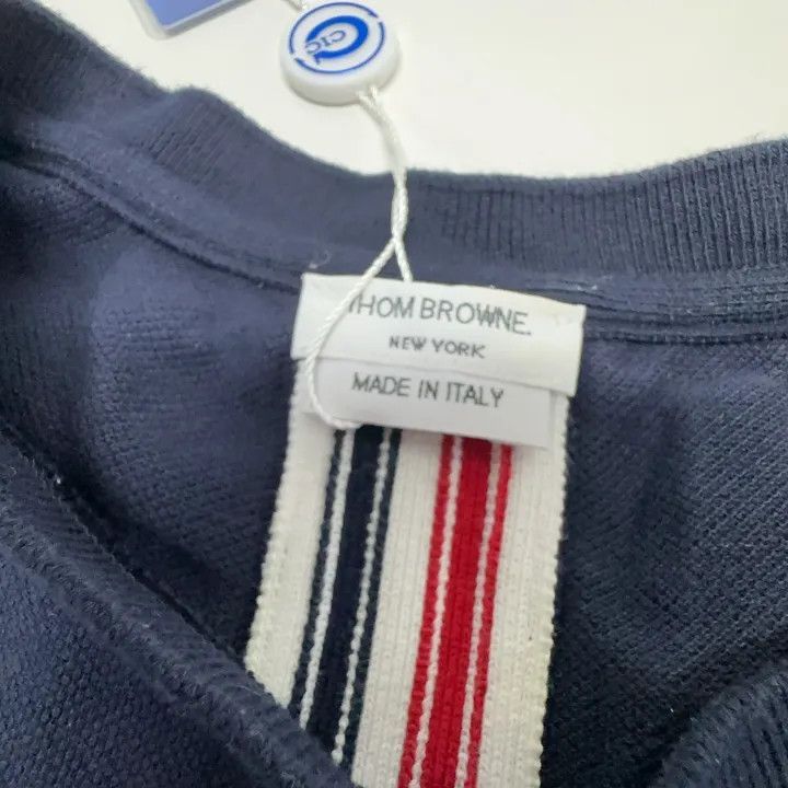 Thom Browne Thom Browne Navy Stripe Cotton Crew Neck T-Shirt -2507 Size US S / EU 44-46 / 1 - 3 Thumbnail