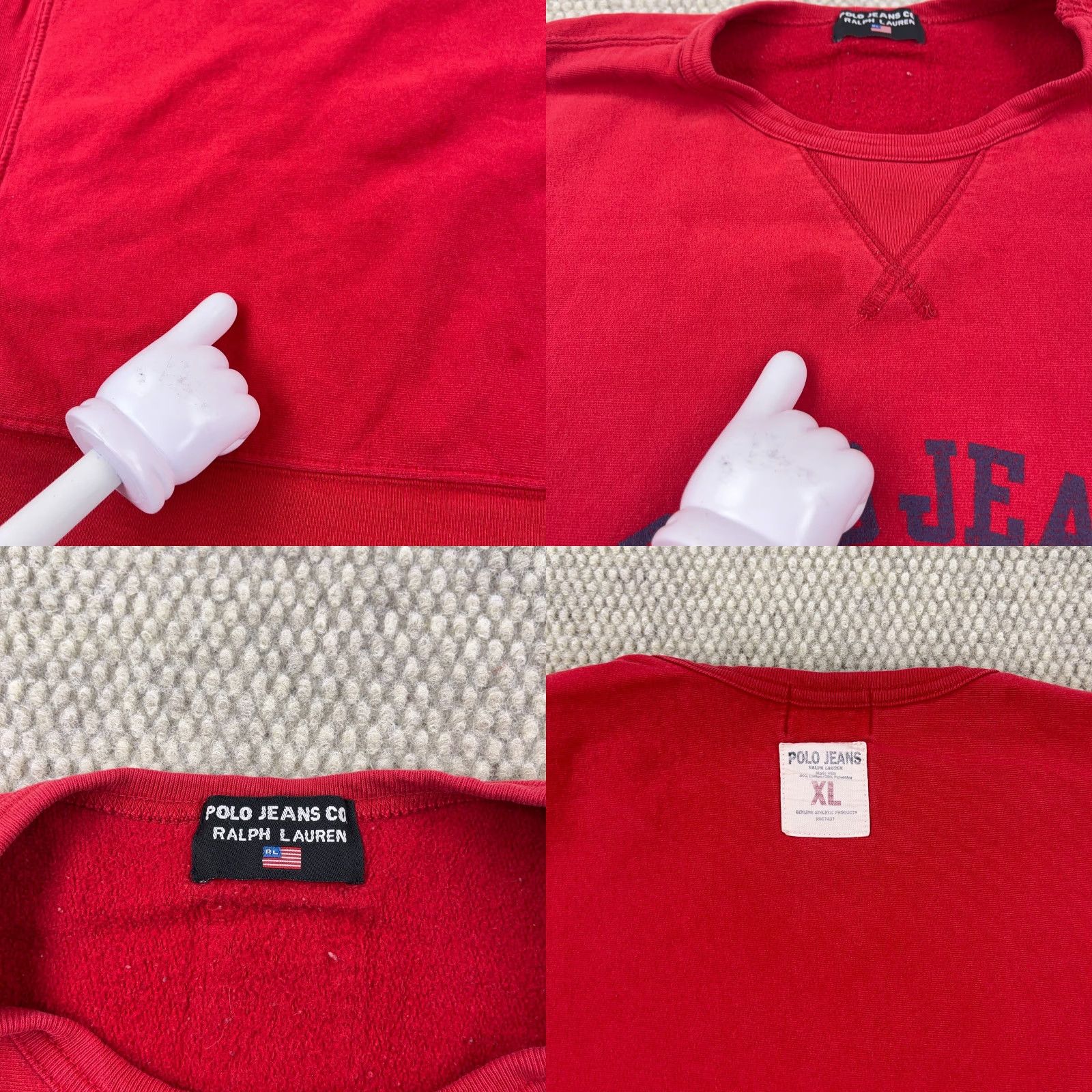 Polo Ralph Lauren VINTAGE Polo Ralph Lauren Sweatshirt Crewneck Men XL Red 80s 90s Classic Logo Embroidered Pullover Sweatshirt Mens XL Red Polo Ralph Lauren Size US XL / EU 56 / 4 - 8 Thumbnail