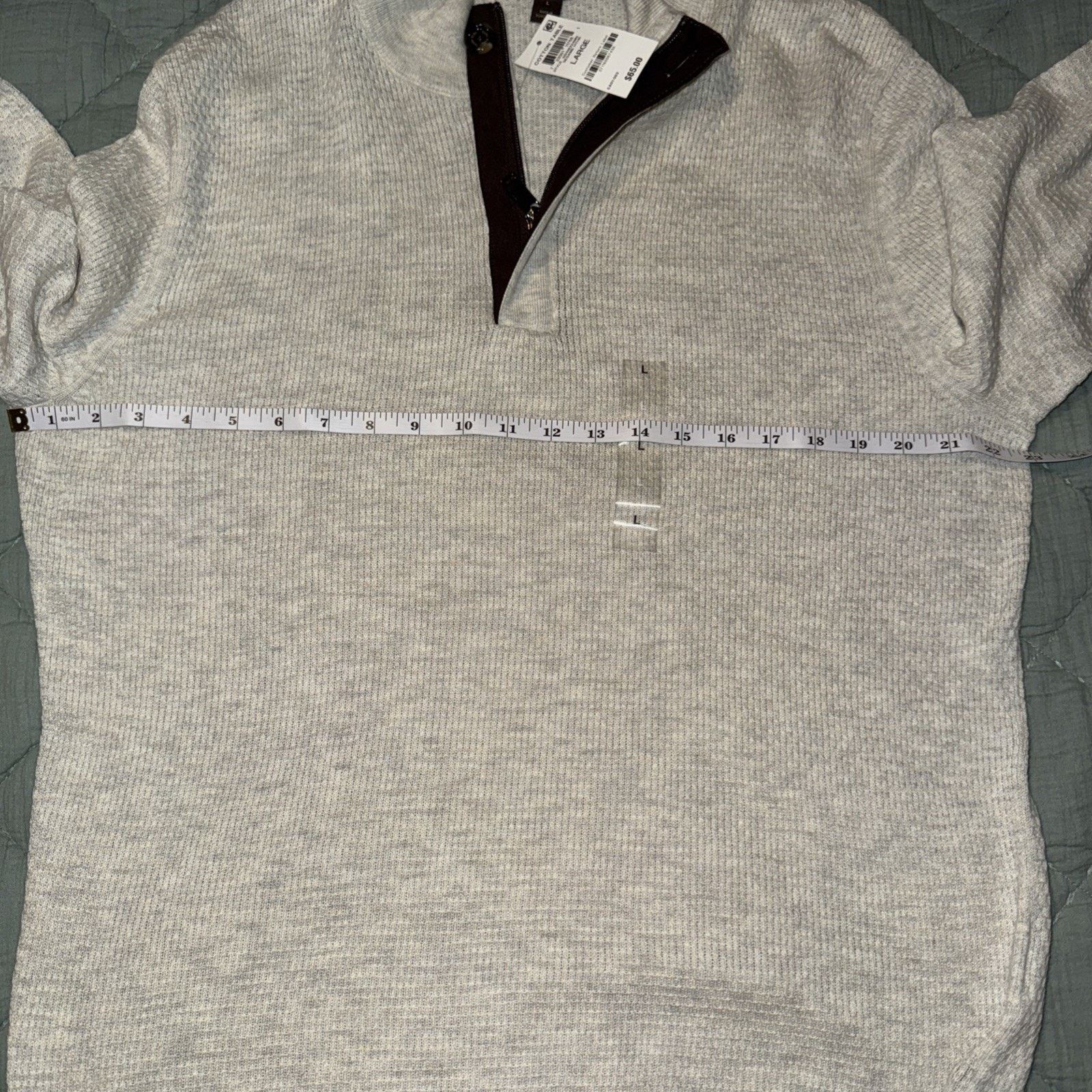 Tasso Elba NWT TASSO ELBA LUXURY YARN MENS 1/4 ZIP SWEATER Sz L Size US L / EU 52-54 / 3 - 10 Thumbnail