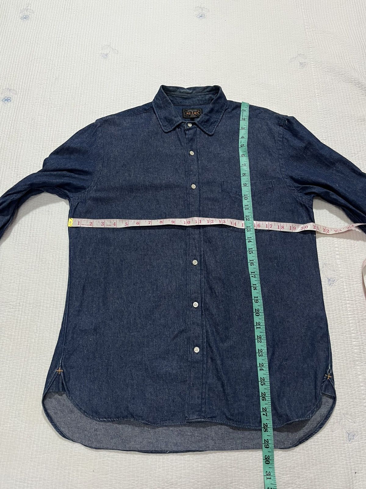 Beams Plus × Designer × Japanese Brand BEAMS JAPANESE BRAND DENIM LONG SLEEVES SHIRT Size US M / EU 48-50 / 2 - 7 Thumbnail