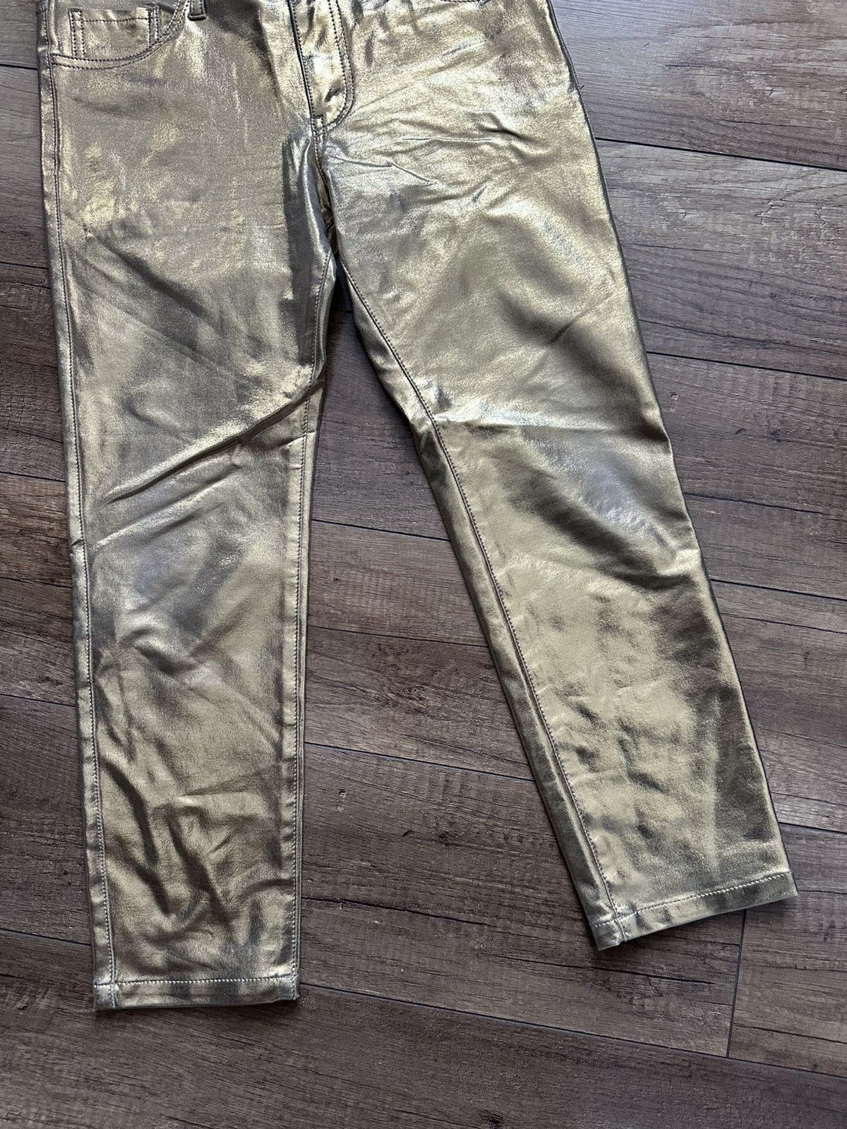 Junya Watanabe Junya Watanabe Japanese Gold Pants Trousers Size 24" / US 00 / IT 34 - 4 Thumbnail