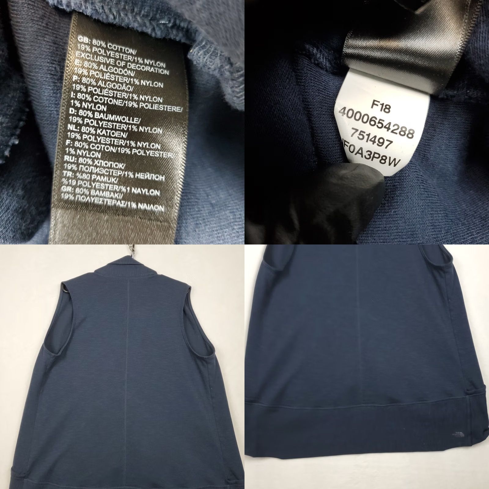 The North Face VINTAGE? The North Face Open Cardigan Womens XL Navy Blue Sleeveless Pockets Comfort Vest Size XL / US 12-14 / IT 48-50 - 9 Thumbnail