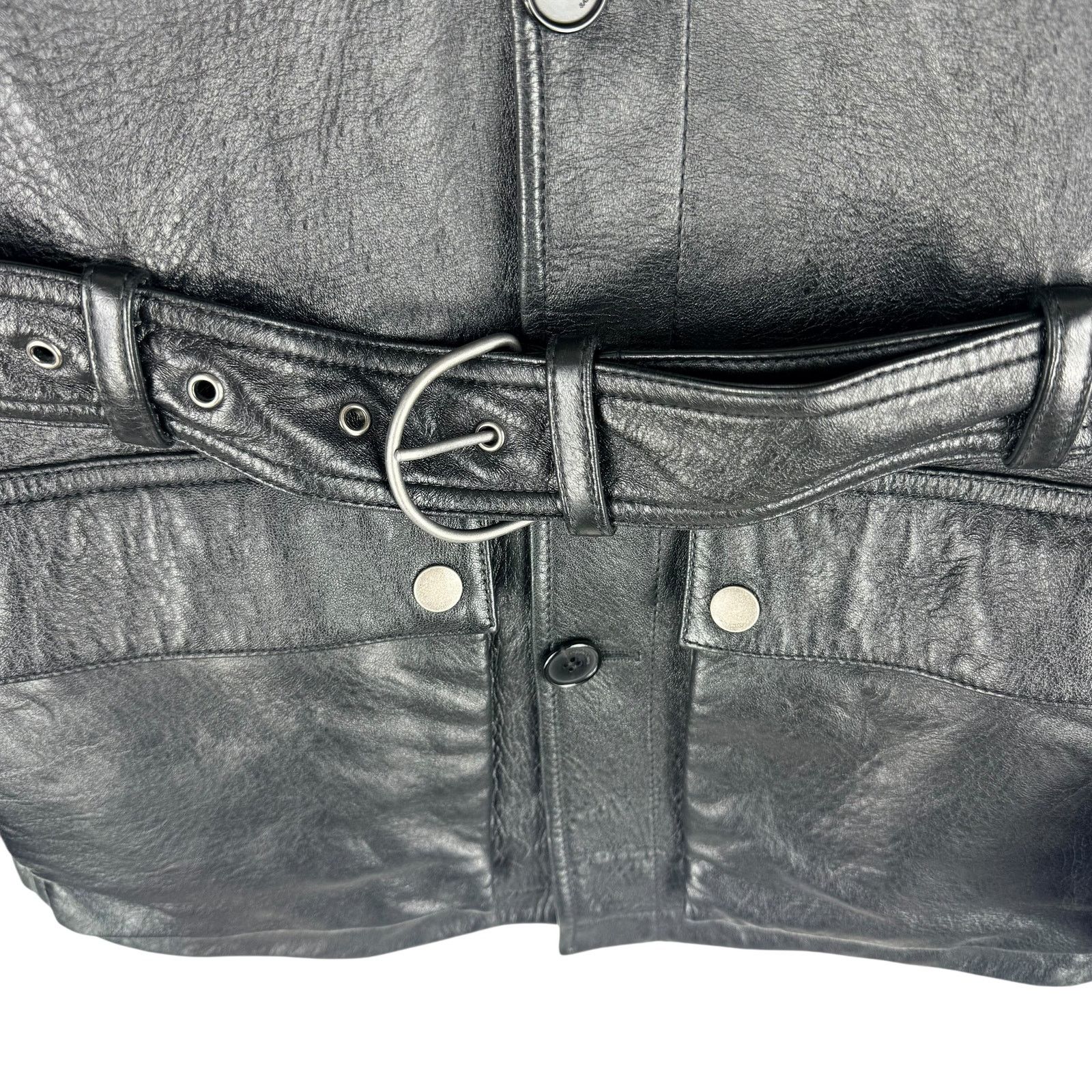 Saint Laurent Paris Saint Laurent Saharienne Lambskin Leather Belted Jacket Size US M / EU 48-50 / 2 - 5 Thumbnail