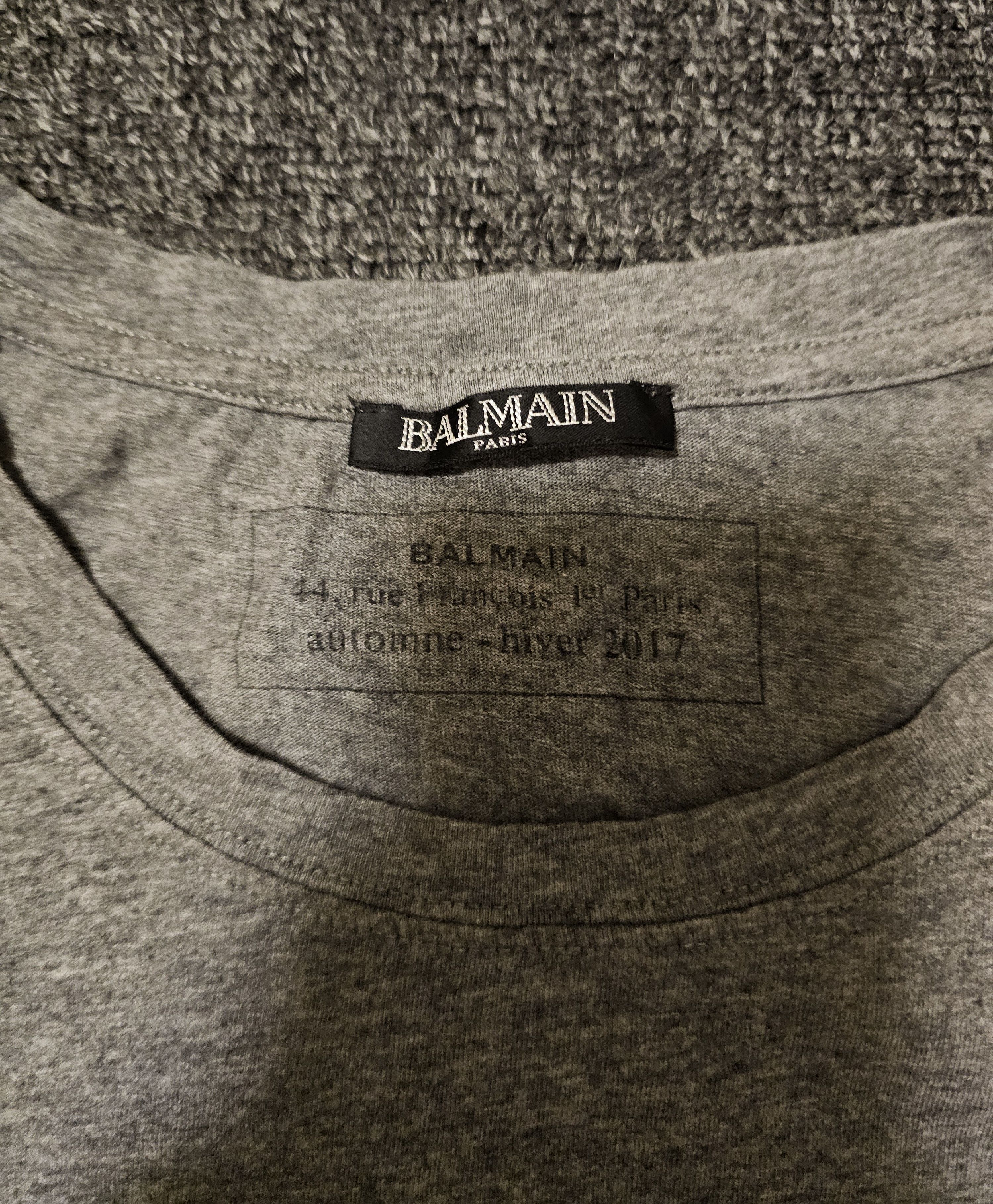 Balmain Balmain men's gray T-shirts size L Size US L / EU 52-54 / 3 - 3 Thumbnail