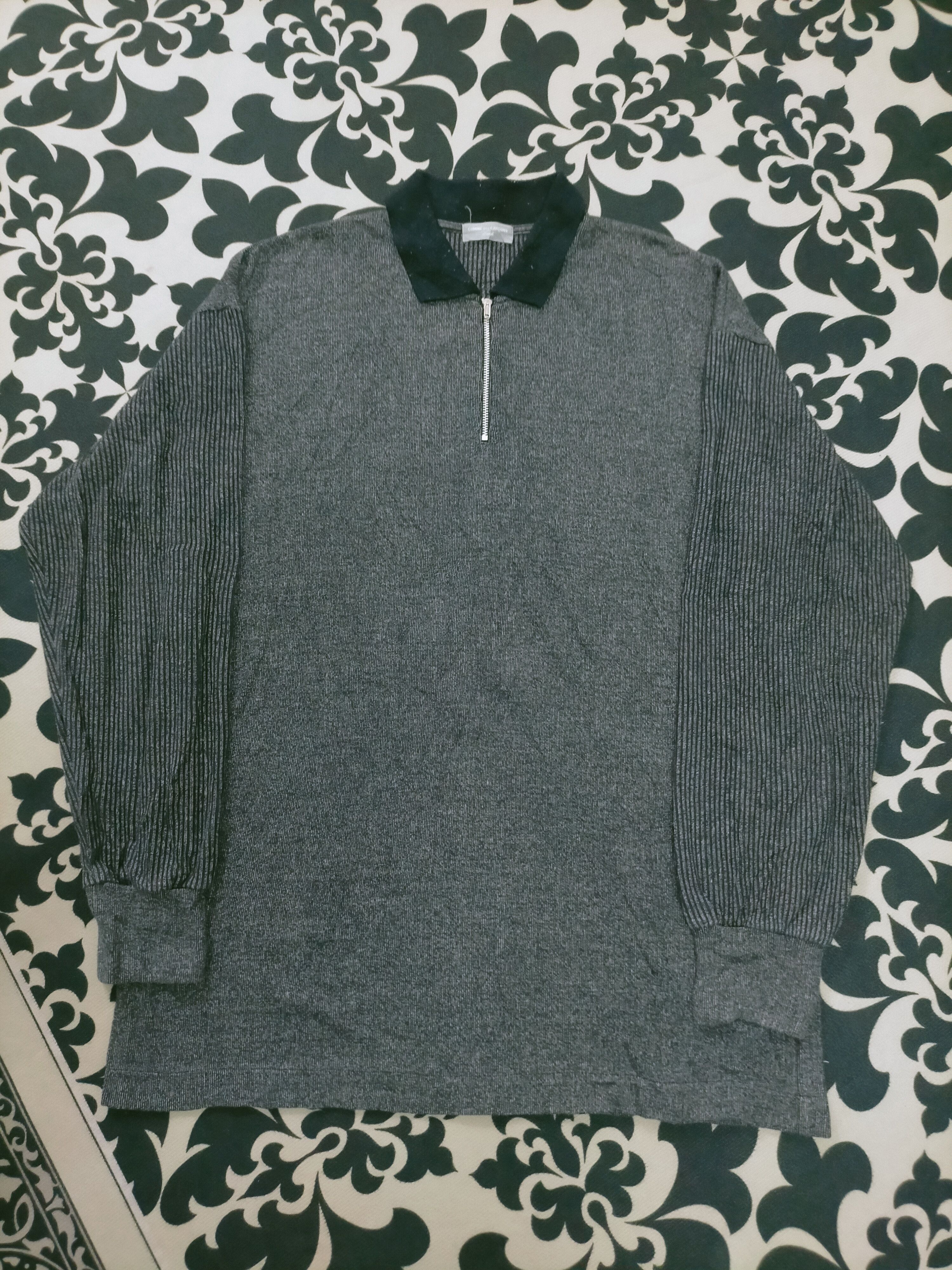 Comme des Garcons 🔥 Vintage 90s Comme des Garcons Half Zip Tshirt Size US L / EU 52-54 / 3 - 3 Thumbnail
