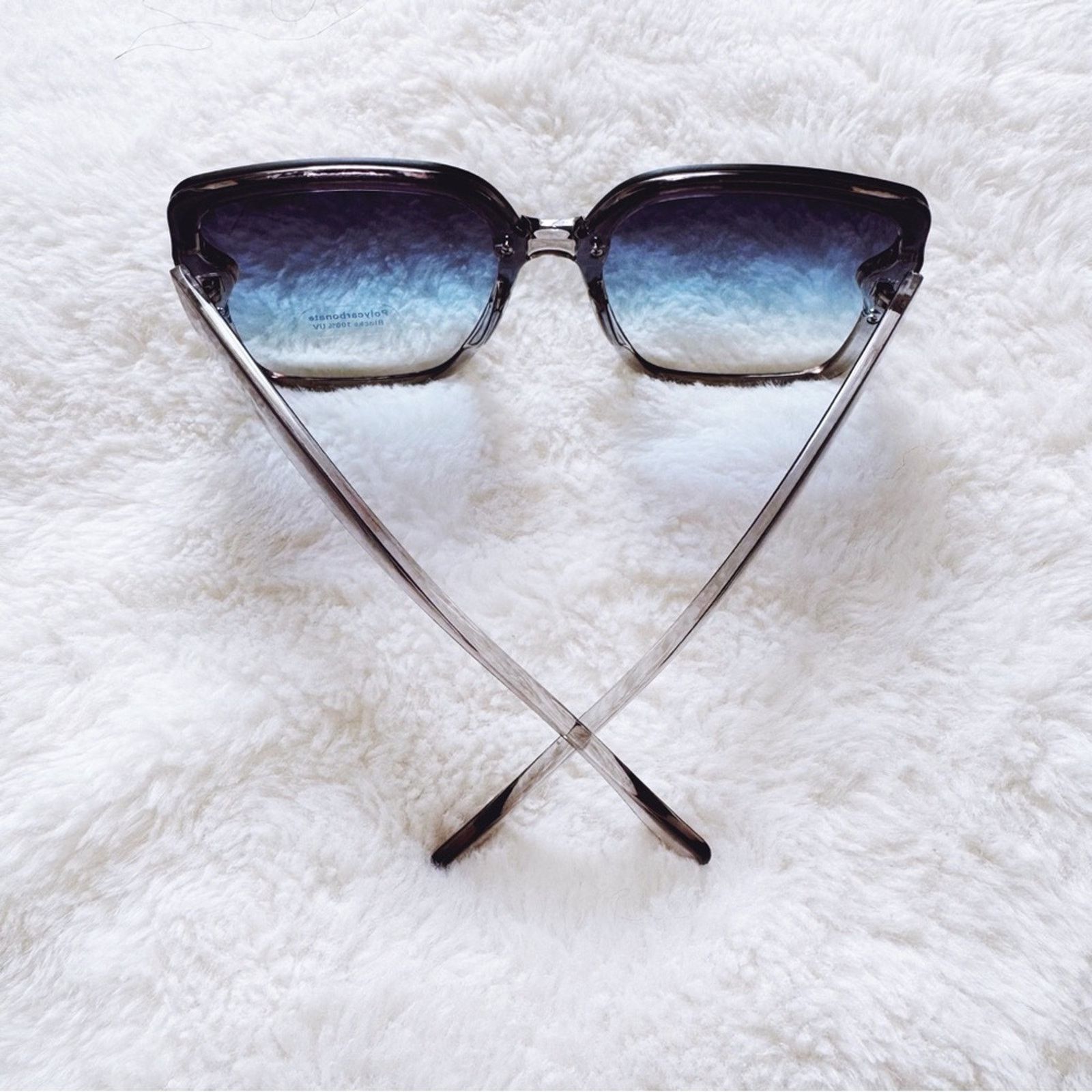 Other Abby Clear Blue Square Frame Sunglasses Size ONE SIZE - 9 Thumbnail