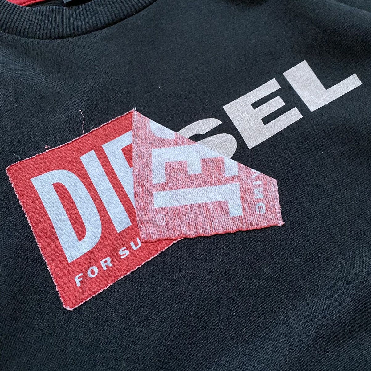 Diesel Vintage 00s Diesel Logo Sweatshirt Y2K oversized Size US XL / EU 56 / 4 - 4 Thumbnail