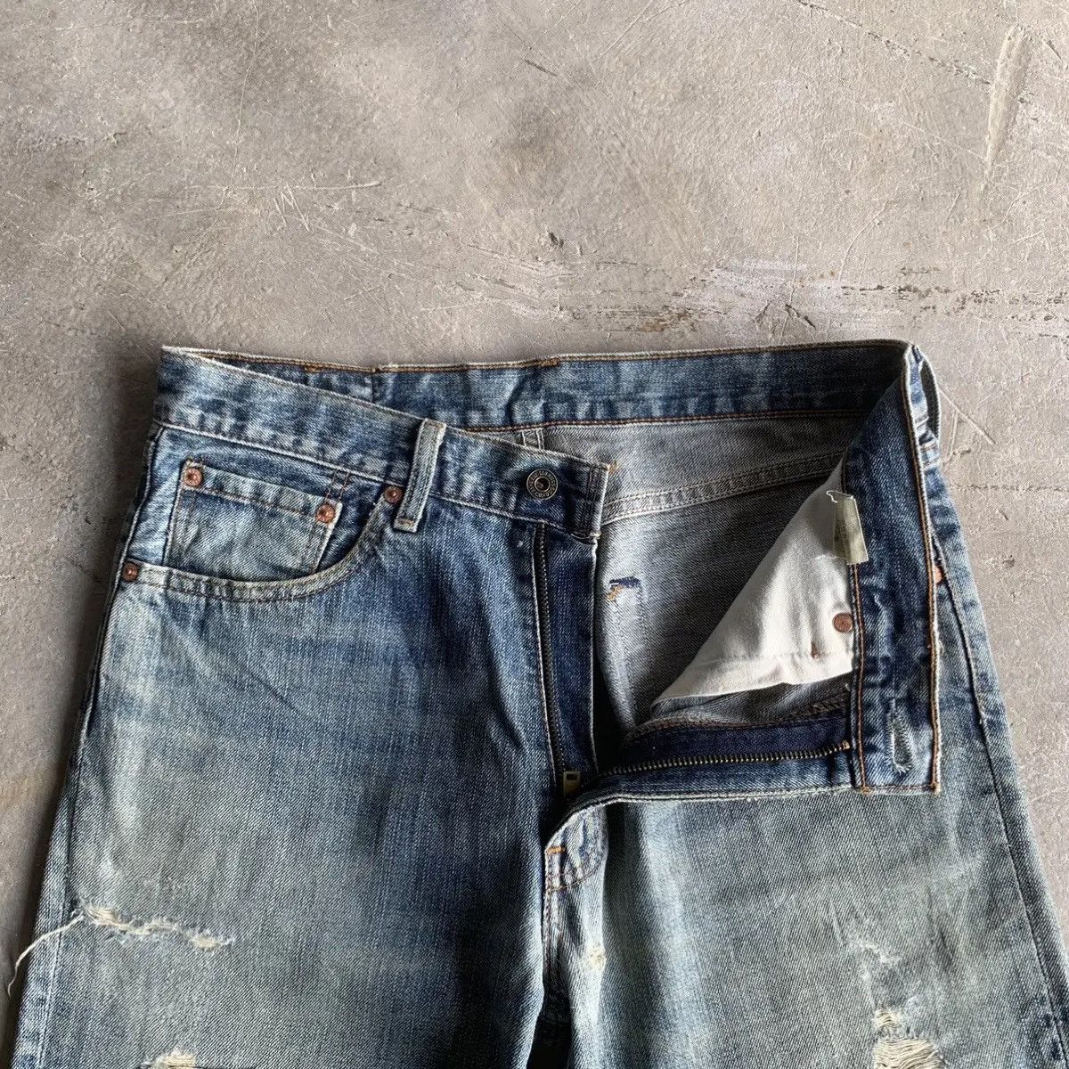 Levi's Vintage Clothing 💥DISTRESSED!Vtg Levi’s 502 Mudwash Jeans W32 L34 Denim Pants Size US 32 / EU 48 - 9 Thumbnail
