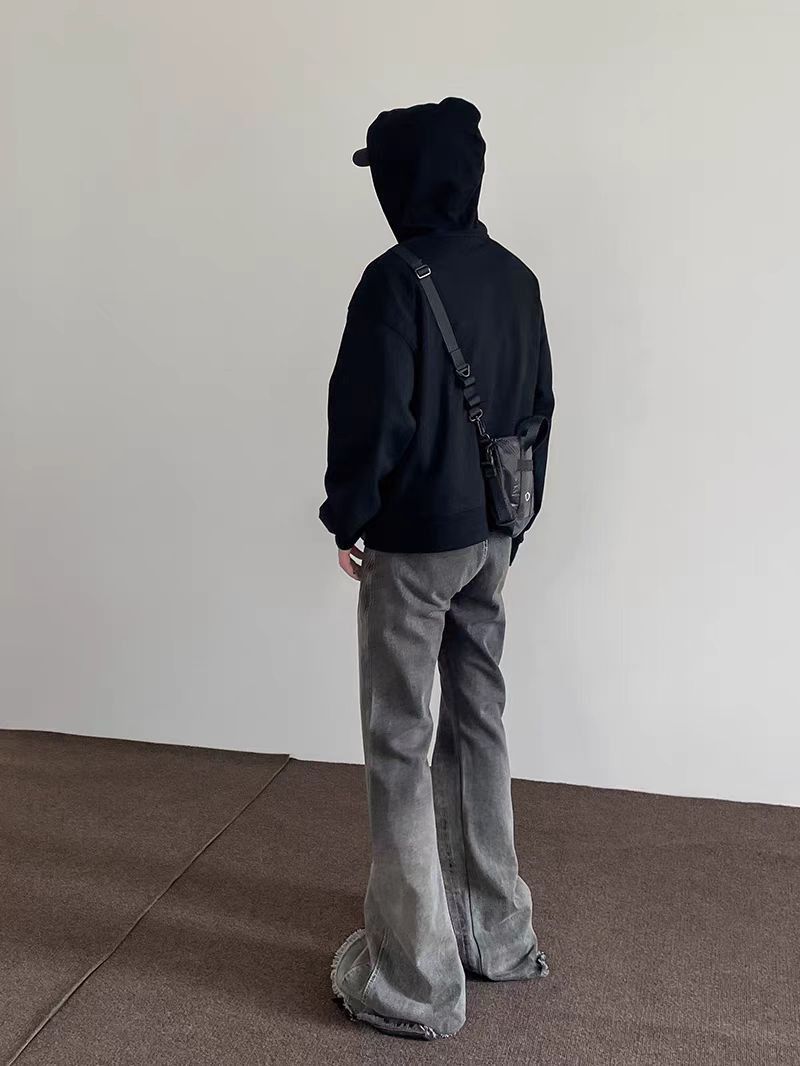 Japanese Brand × Jean High Street Raw Hem Straight Leg Micro Flare Jeans Size US 32 / EU 48 - 4 Thumbnail
