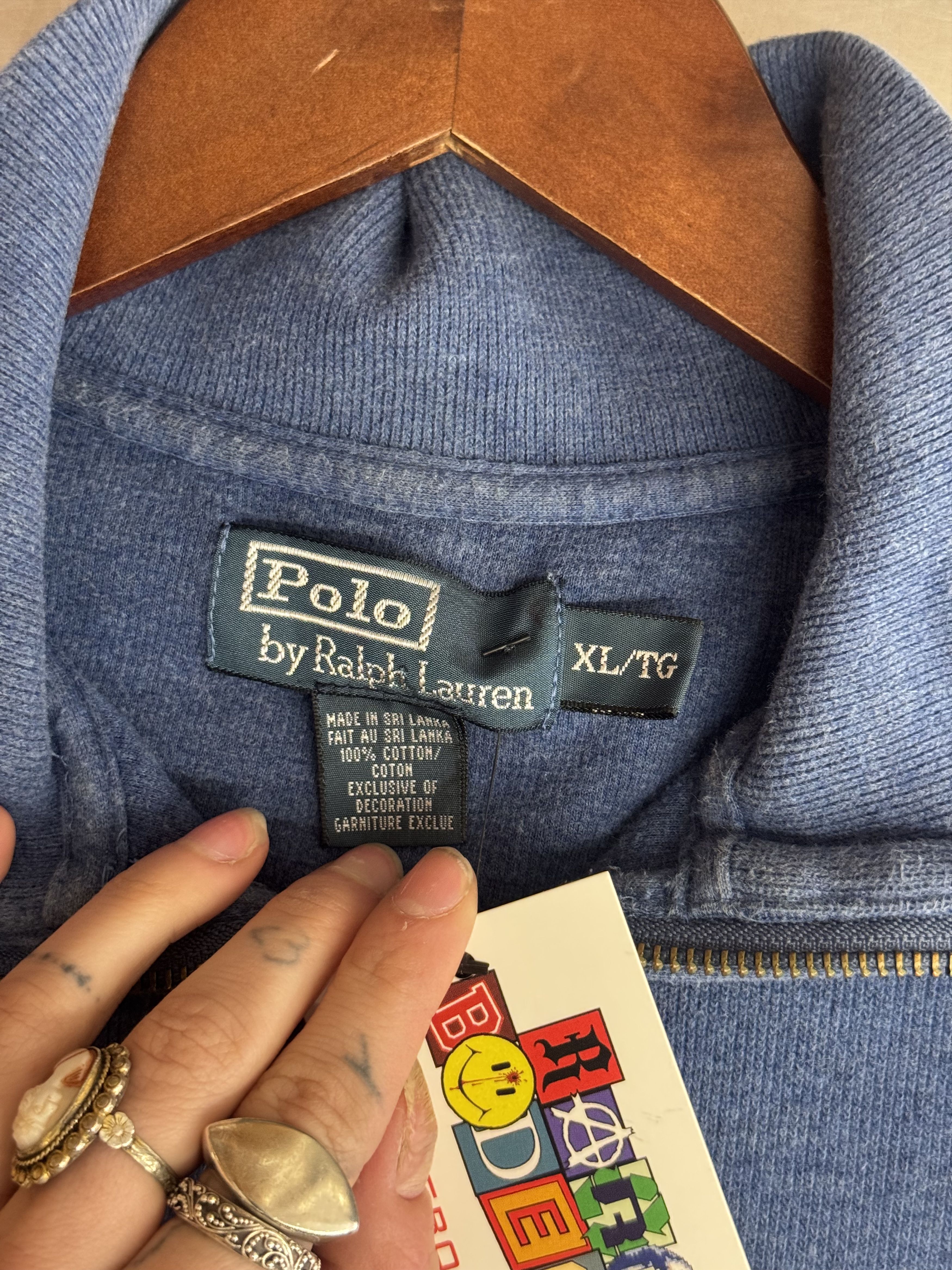 Polo Ralph Lauren Vintage RL Quarter Zip Size US XL / EU 56 / 4 - 3 Thumbnail