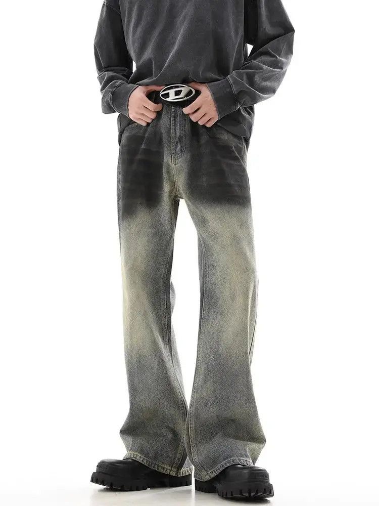 Japanese Brand Retro loose straight leg micro flared jeans Size US 30 / EU 46 - 2 Thumbnail