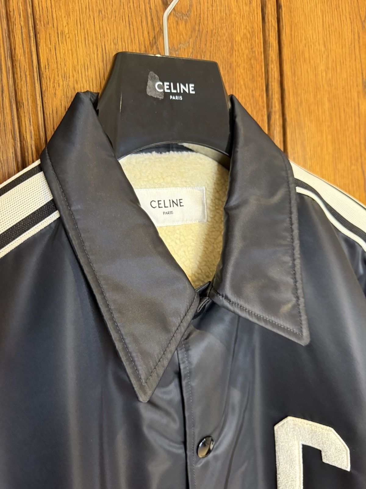 Celine $2.5k Celine coaches jacket C logo shearling lined jacket 50 Size US L / EU 52-54 / 3 - 13 Thumbnail