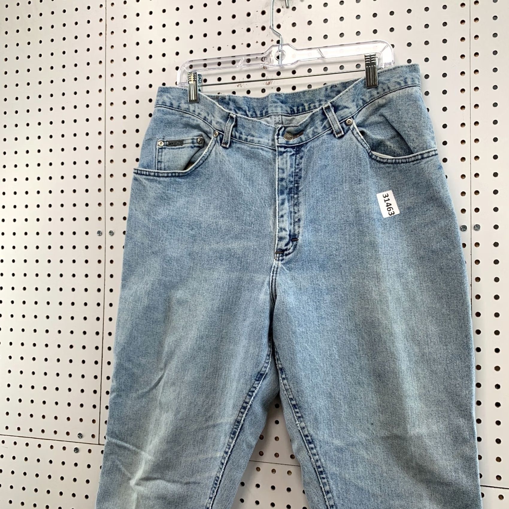 Lee Vintage LEE Riveted Blue Denim Jeans Womens Size 18 Fits 35x29.5 Tapered USA Size 40" / US 18 - 5 Thumbnail